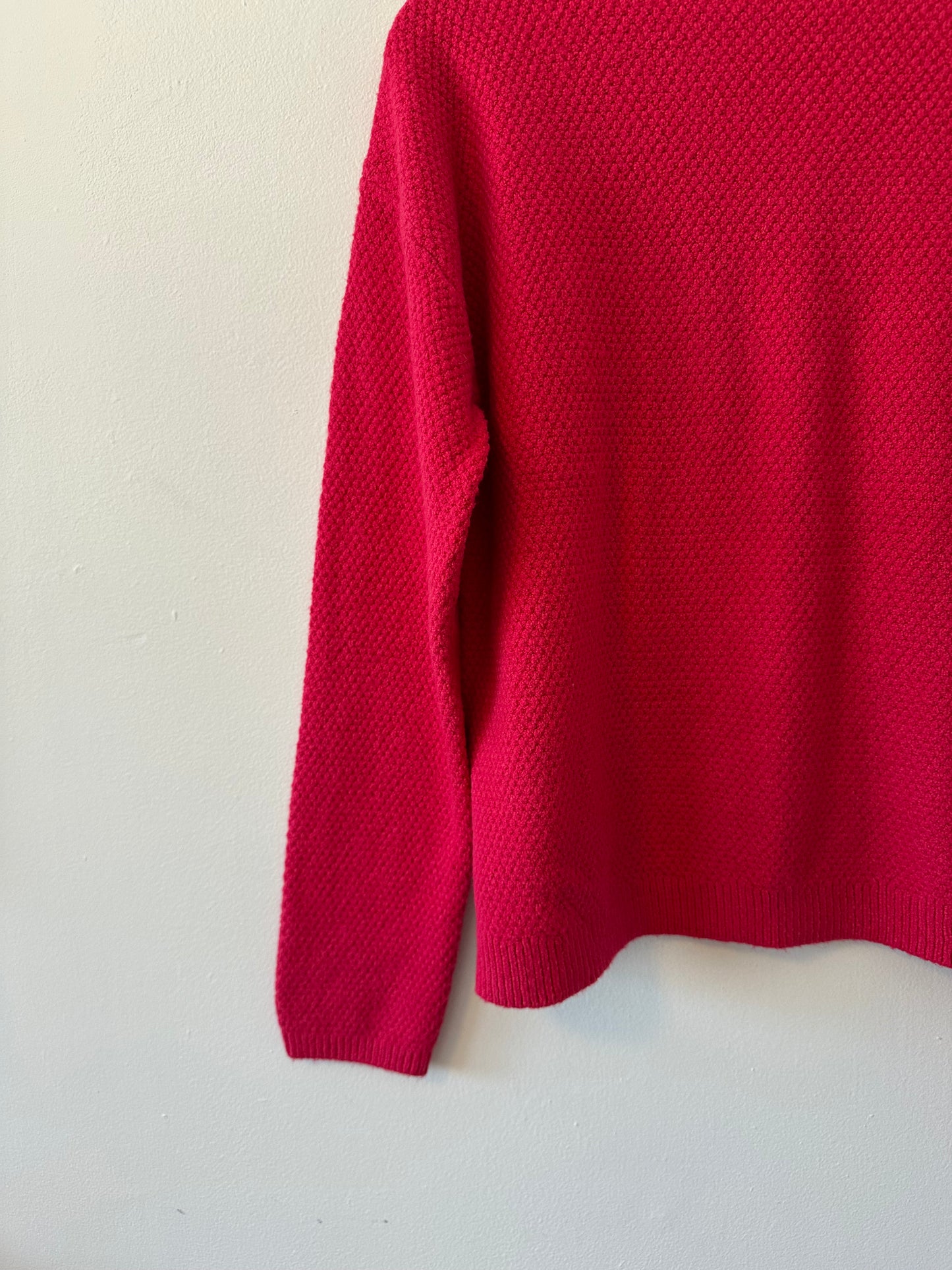 NWT Stitches & Stripes Fuschia Pink Remy Mock Neck Sweater | Size Medium