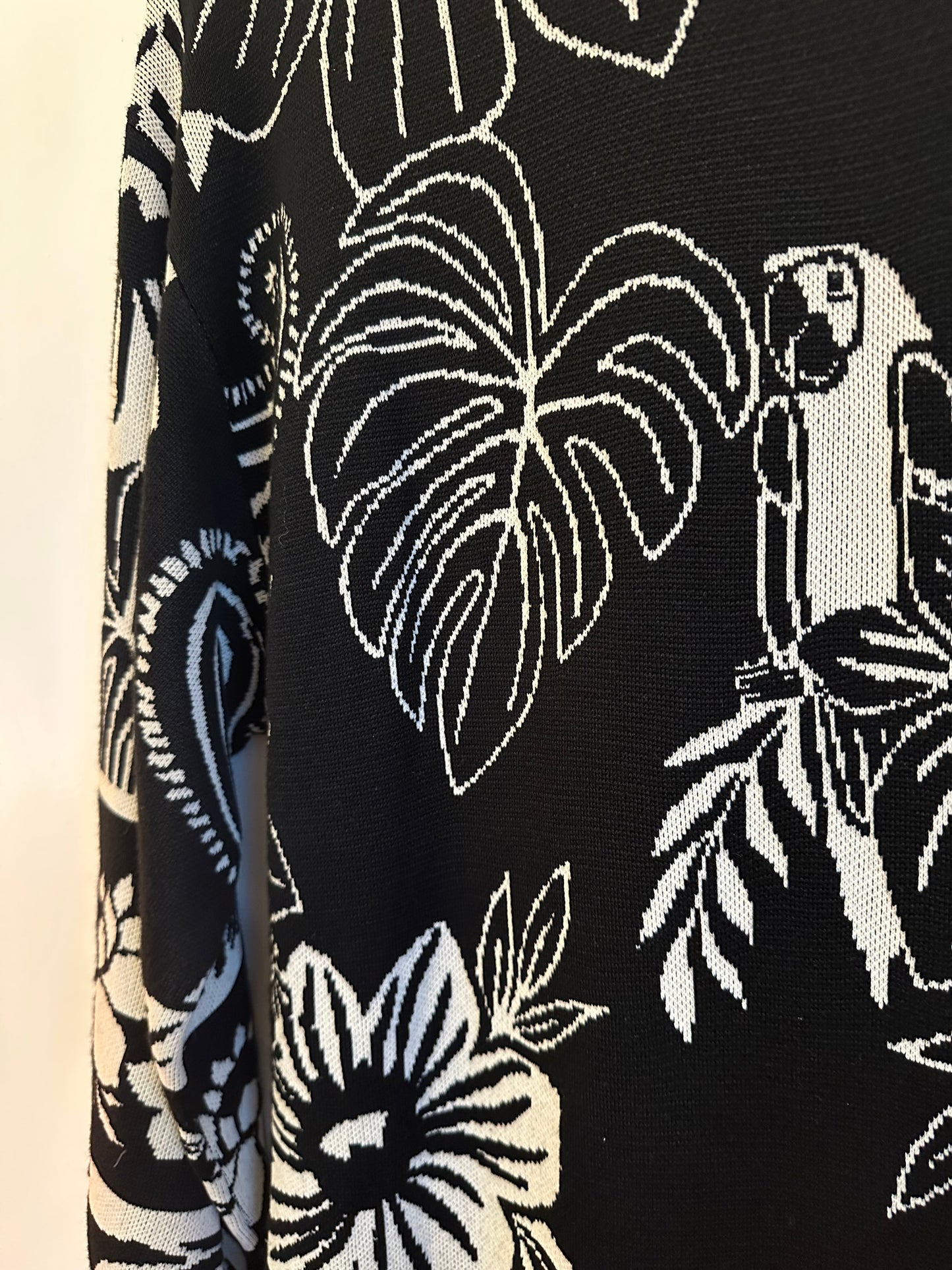 NWT Farm Rio Black Paisley Bloom Knit Dress | Size XS
