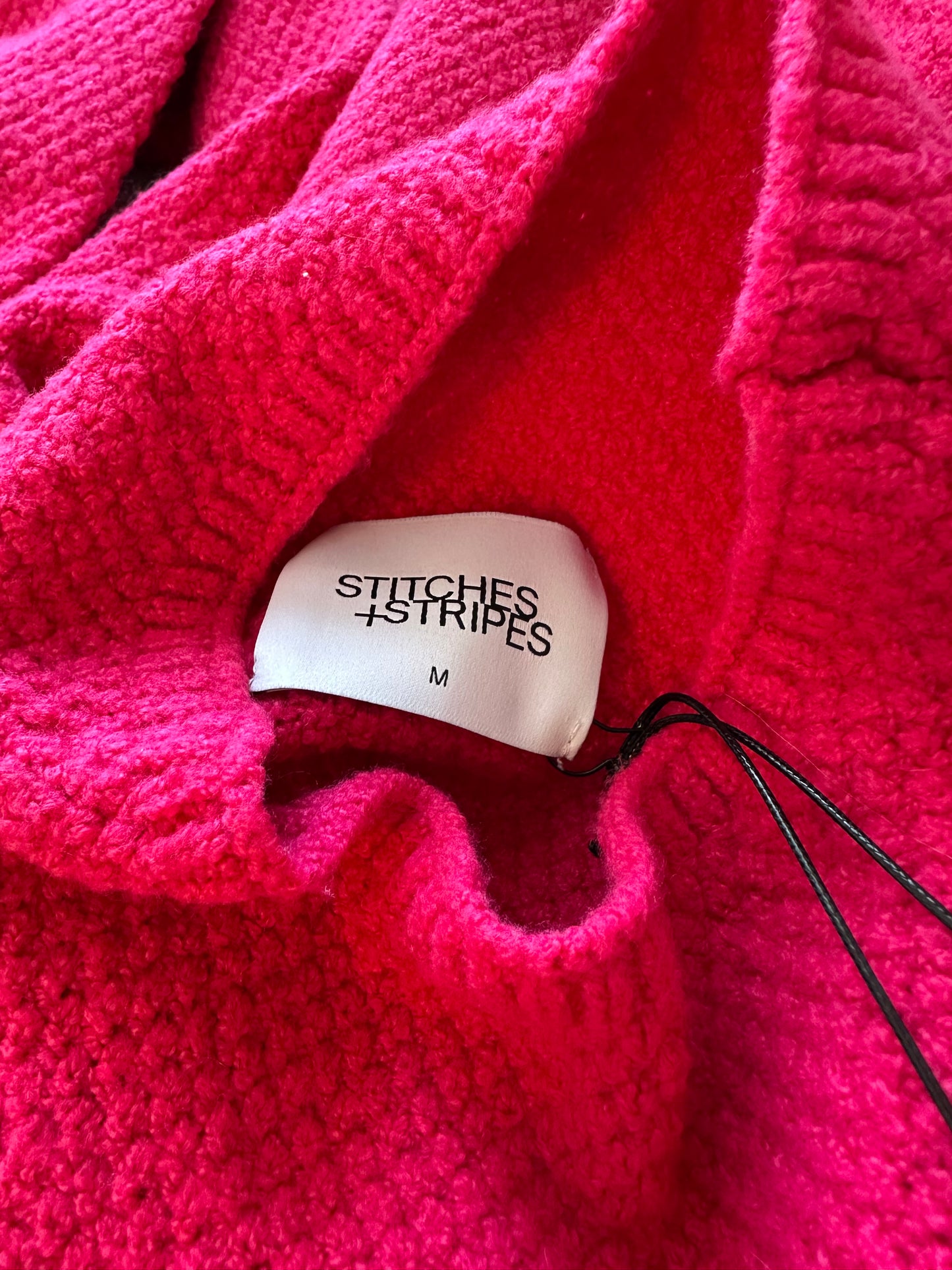 NWT Stitches & Stripes Fuschia Pink Remy Mock Neck Sweater | Size Medium