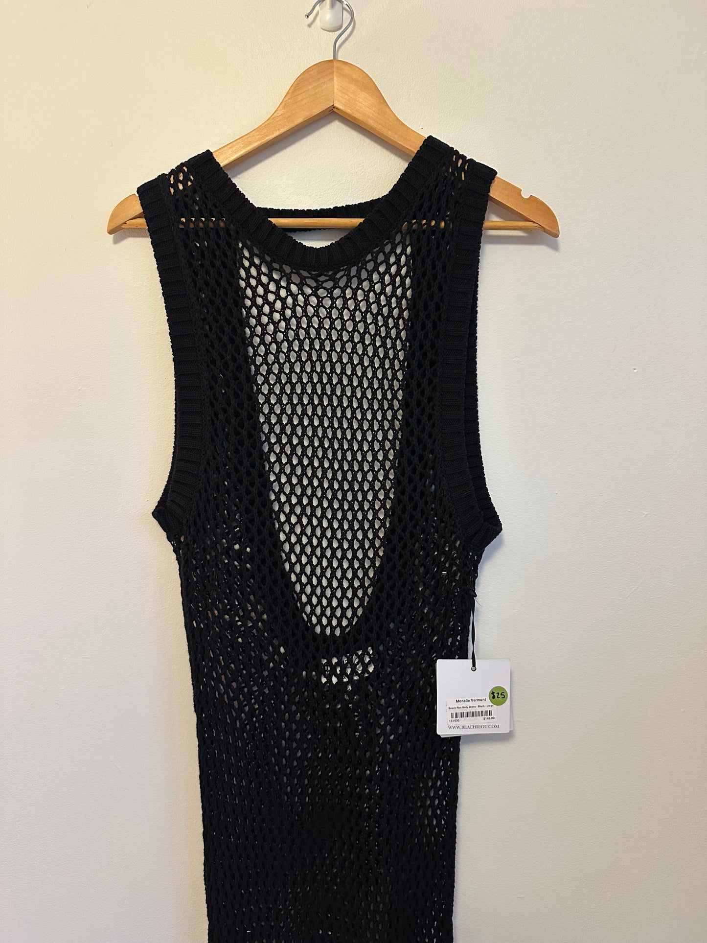 NWT Beach Riot Holly Net Cover Up Midi Dress | Size Large