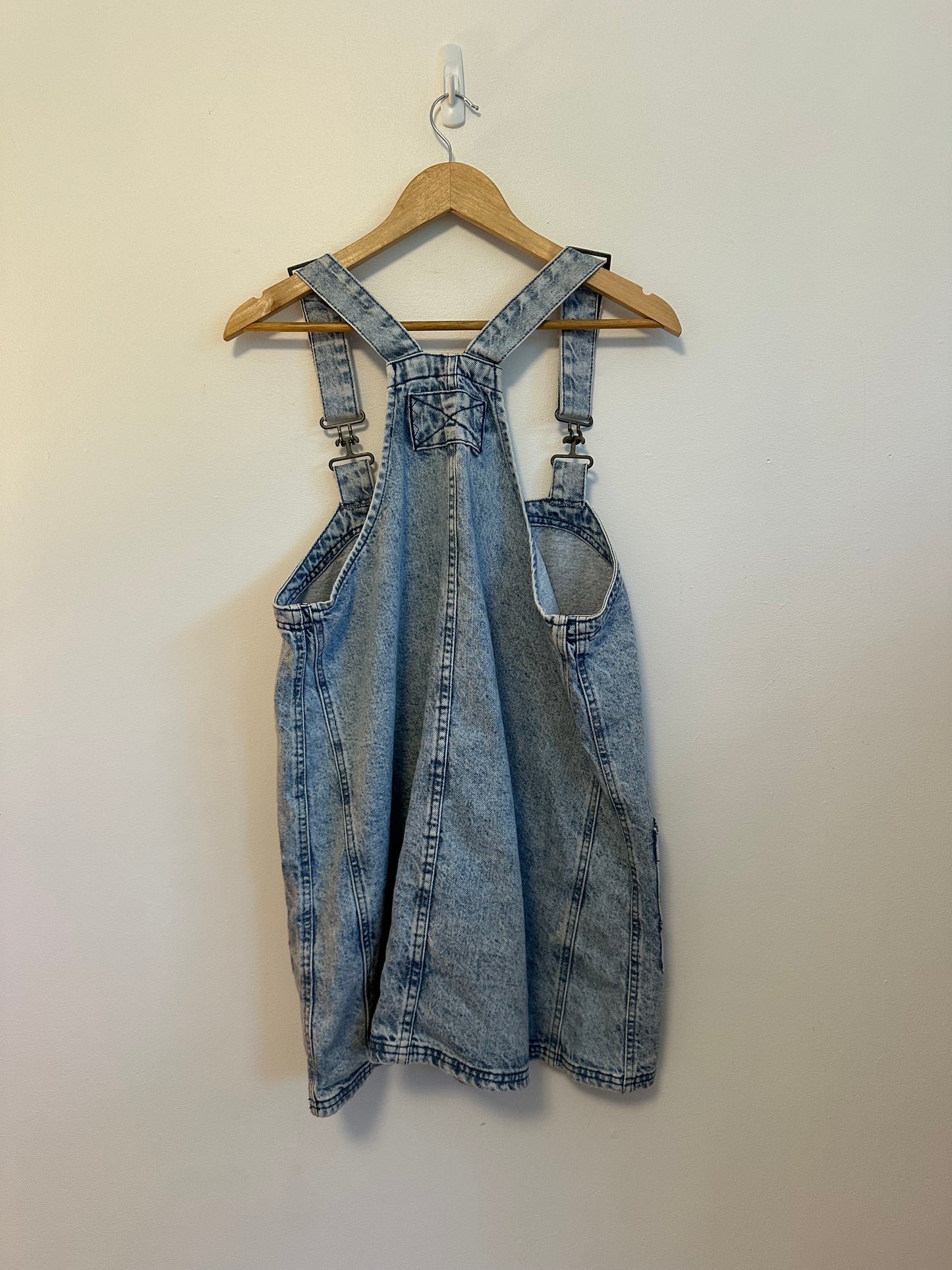 We The Free x Free People Acid Wash Denim Overall Dress | Size Small