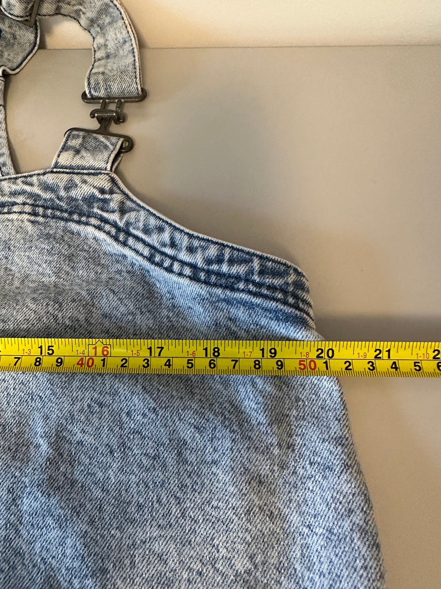 We The Free x Free People Acid Wash Denim Overall Dress | Size Small