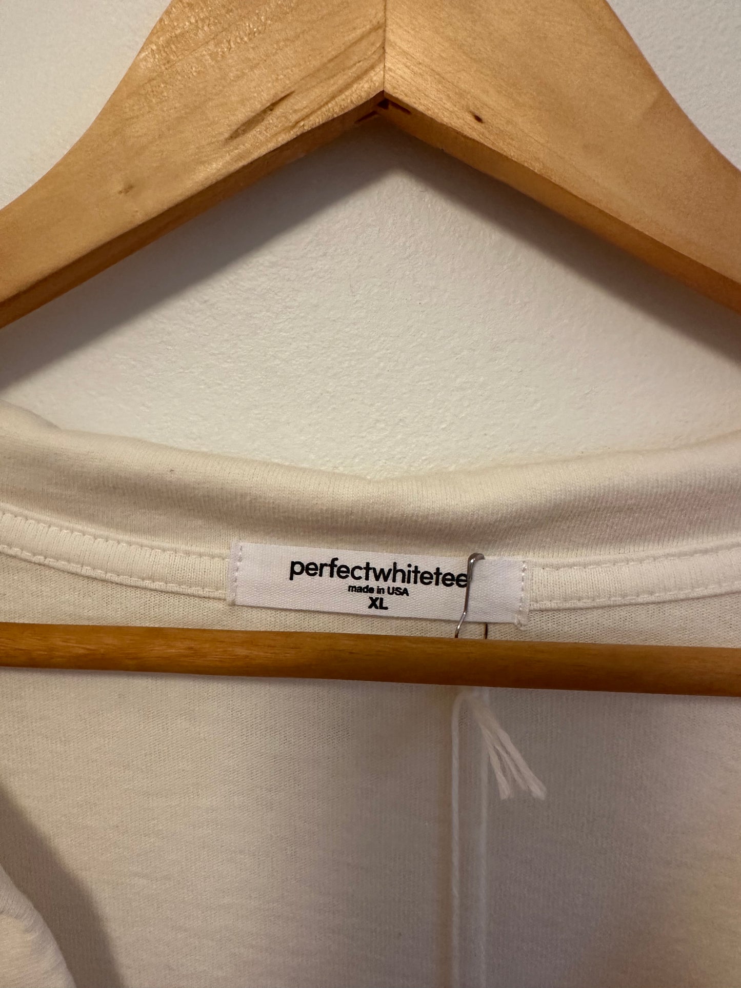 NWT Perfectwhitetee Collared Cotton Boxy Long Sleeve T-Shirt | Size XL