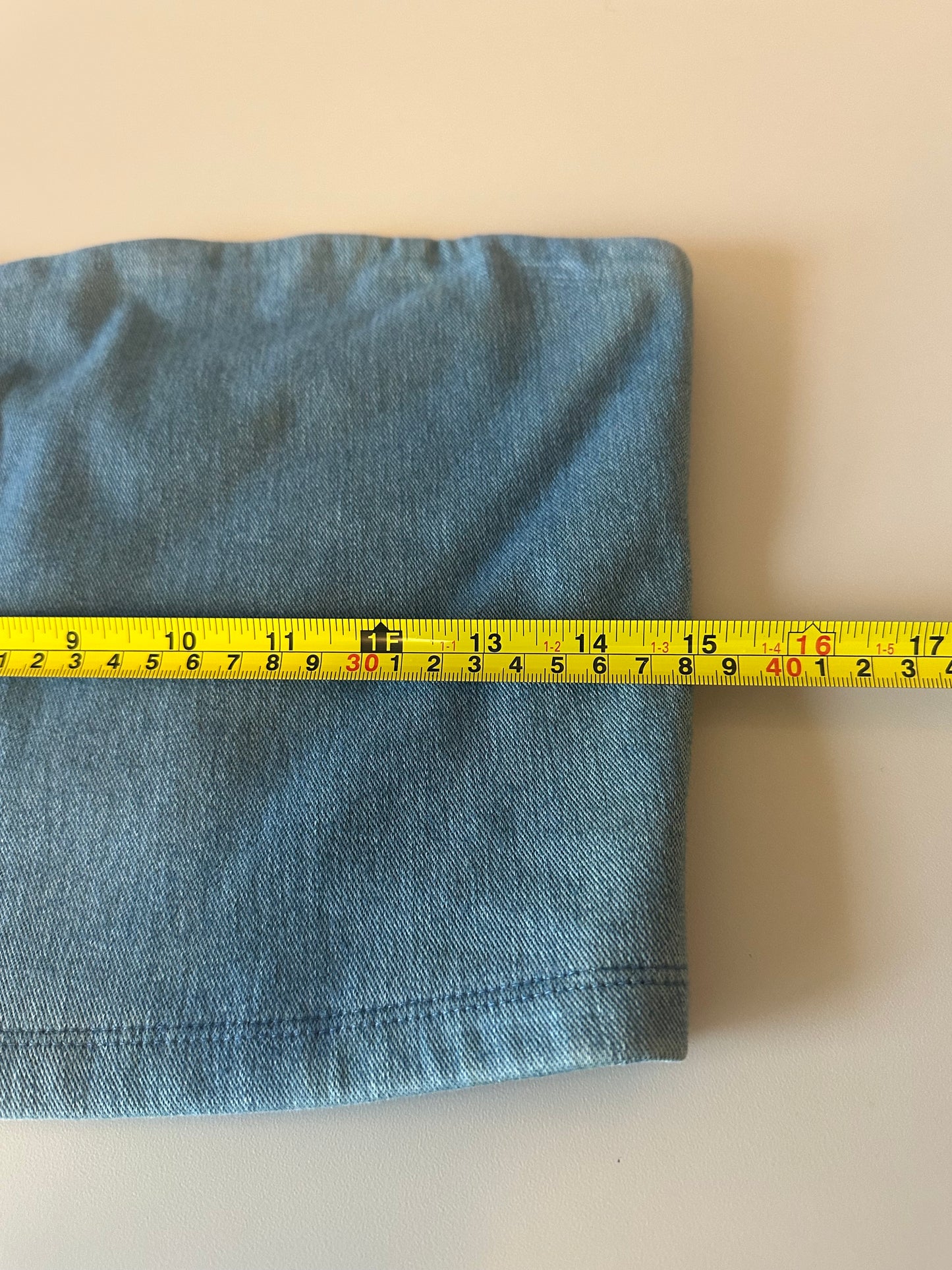 NWT Susana Monaco Stretch Denim Cropped Tube Top | Size Large