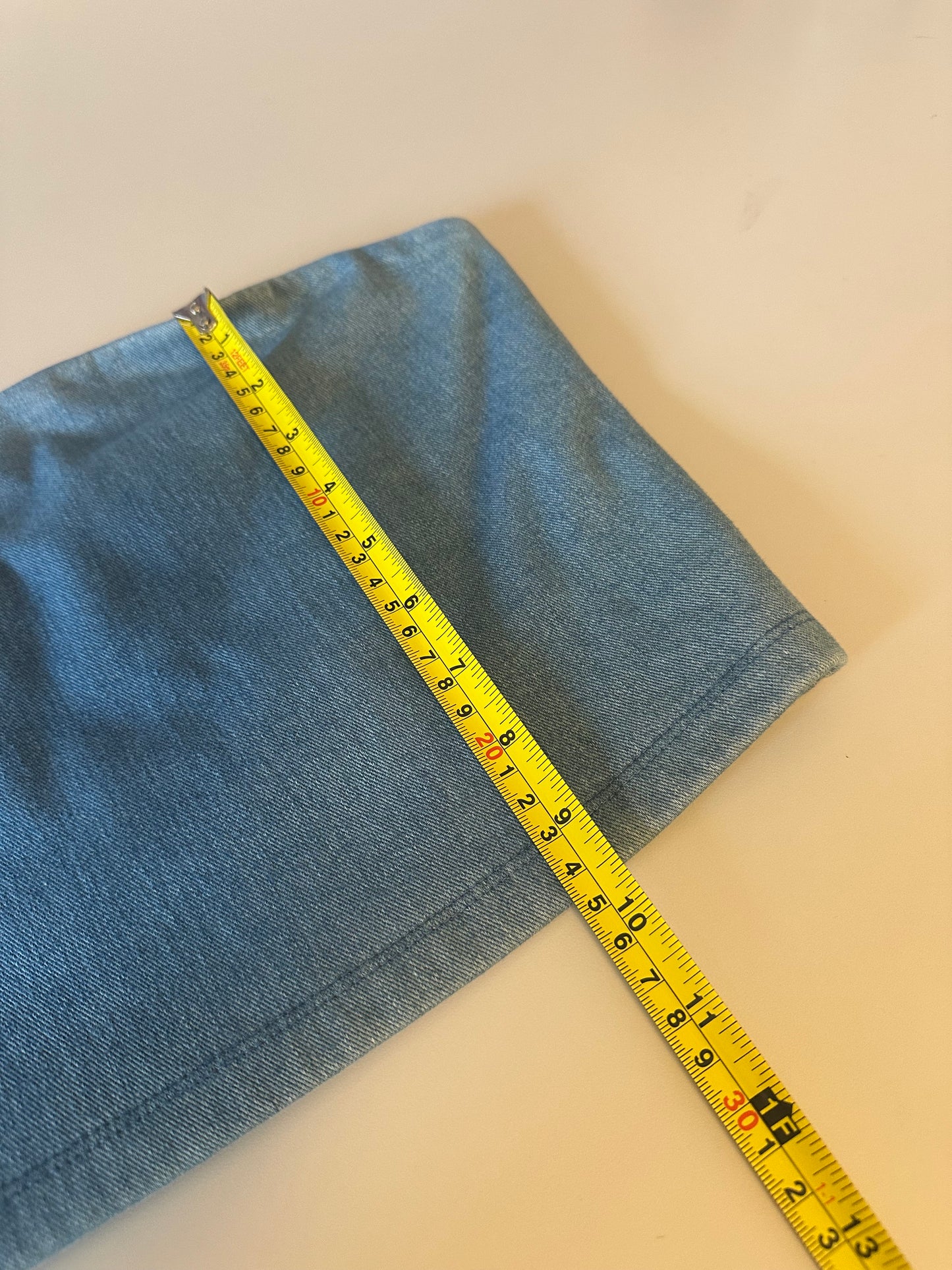 NWT Susana Monaco Stretch Denim Cropped Tube Top | Size Large