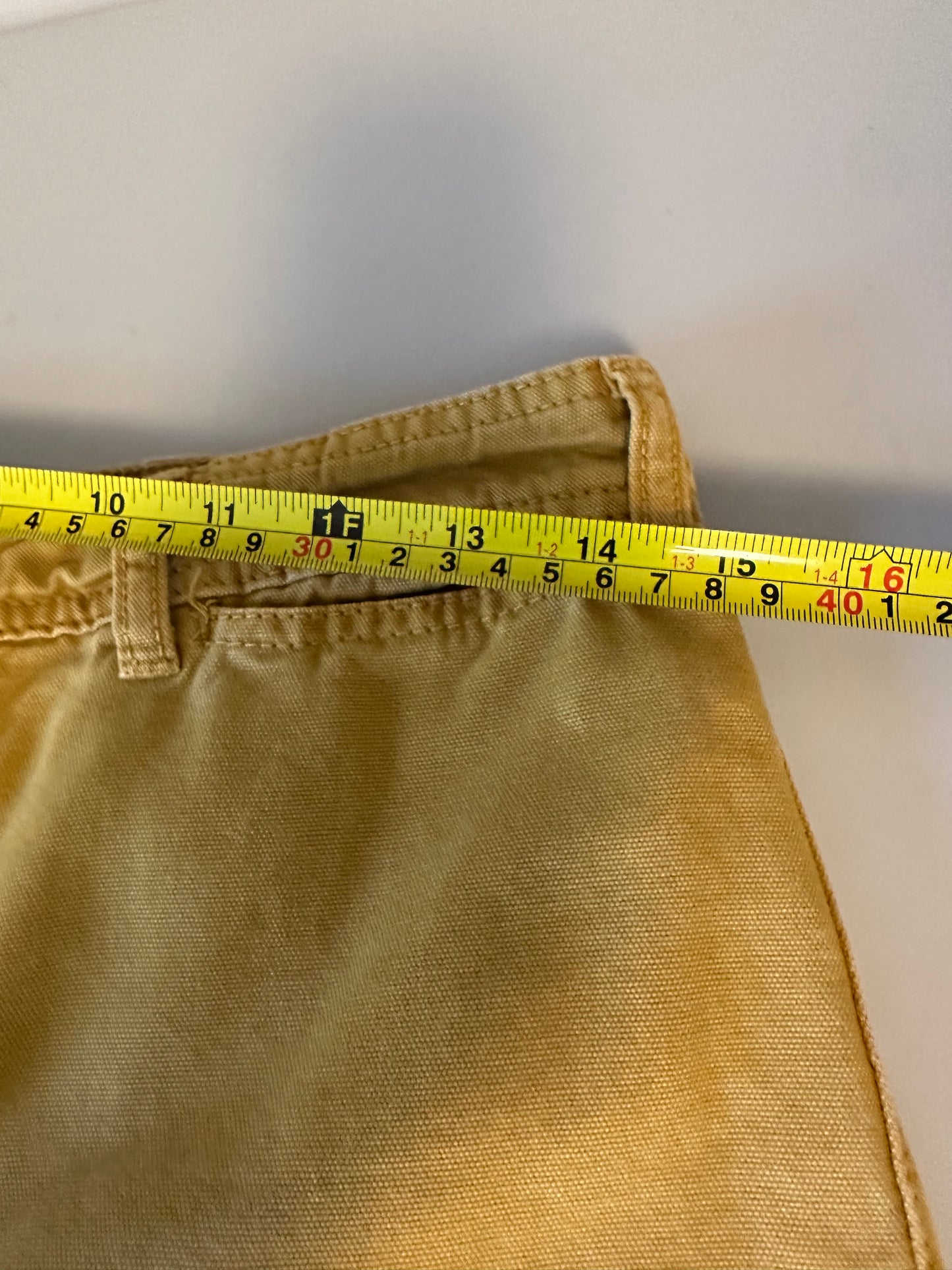We The Free x Free People Patto Yellow Wide Leg Crop Cotton Canvas Pants | Size 29