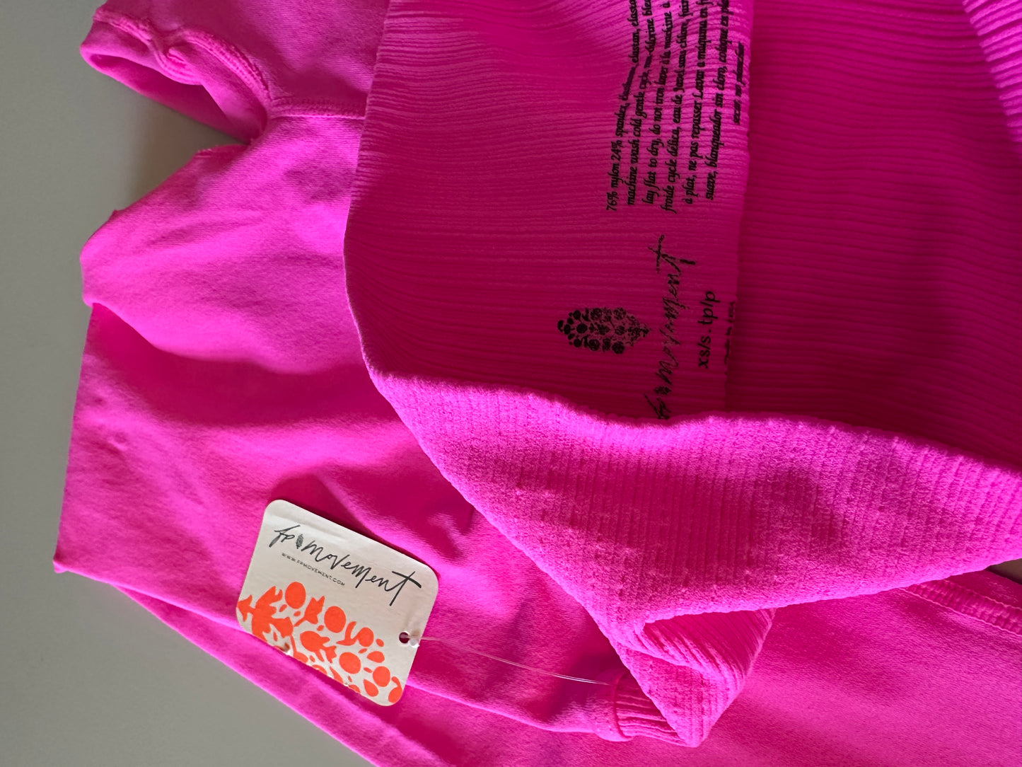 NWT Free People FP Movement Good Karma Leggings in Magenta | Size XS/S