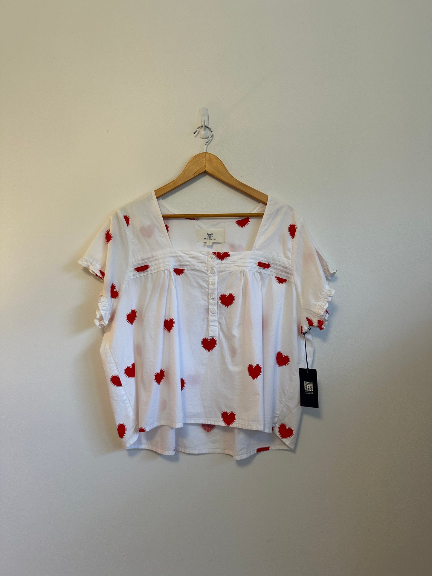 NWT Printfresh Pintuck Short Pajama Set in Queen of Hearts | Size XL