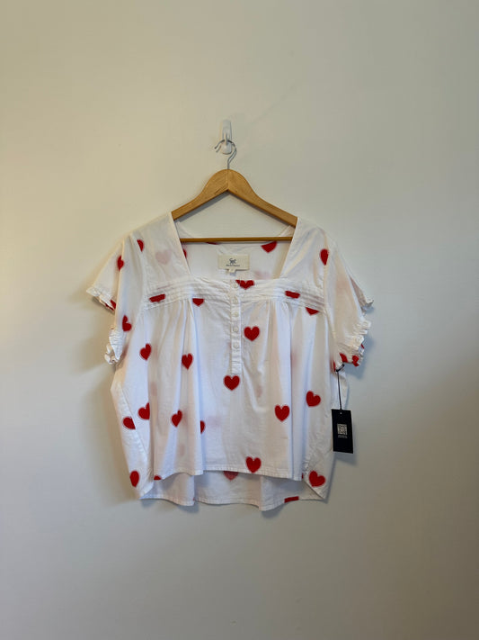 NWT Printfresh Pintuck Short Pajama Set in Queen of Hearts | Size XL