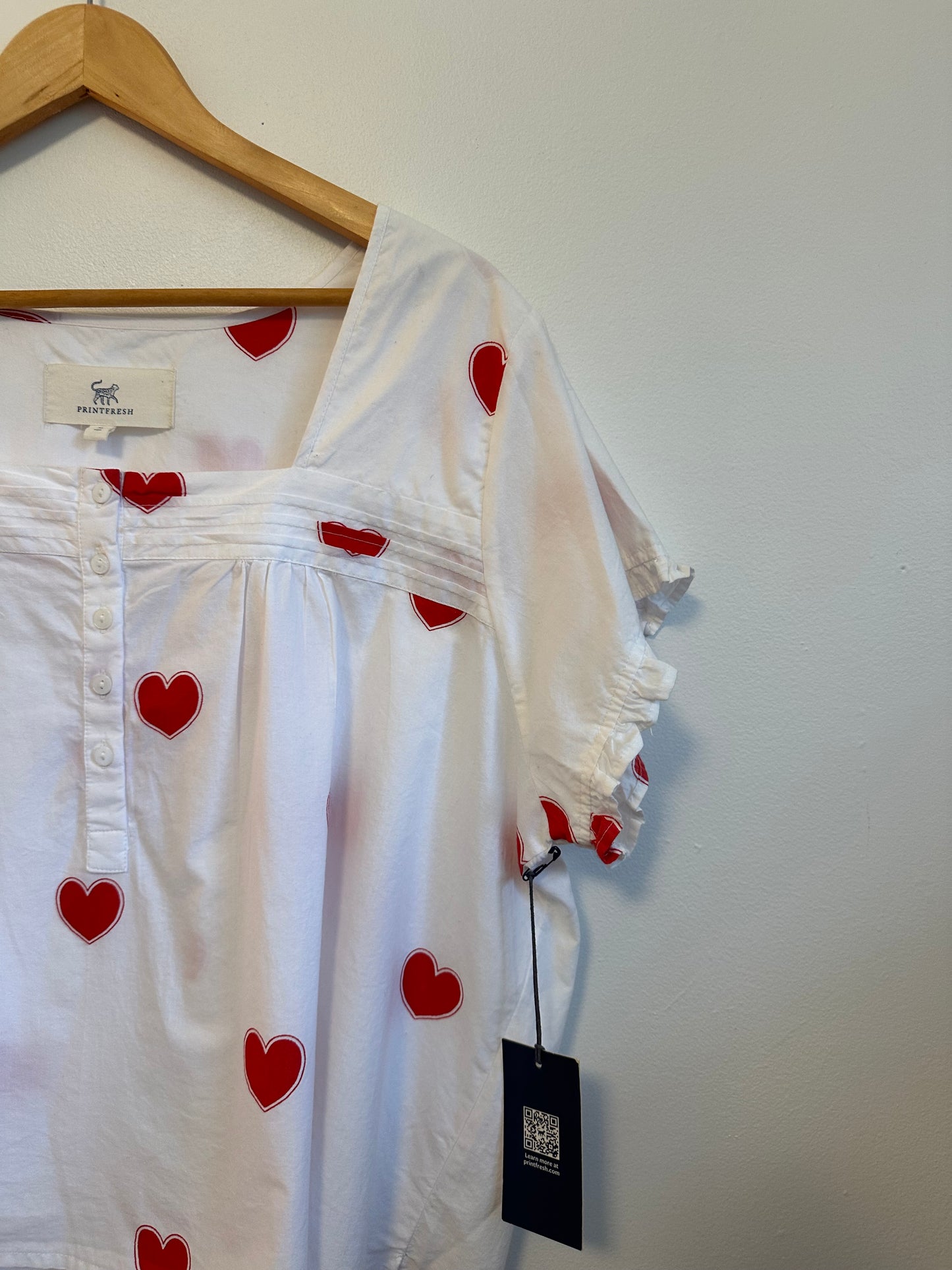NWT Printfresh Pintuck Short Pajama Set in Queen of Hearts | Size XL