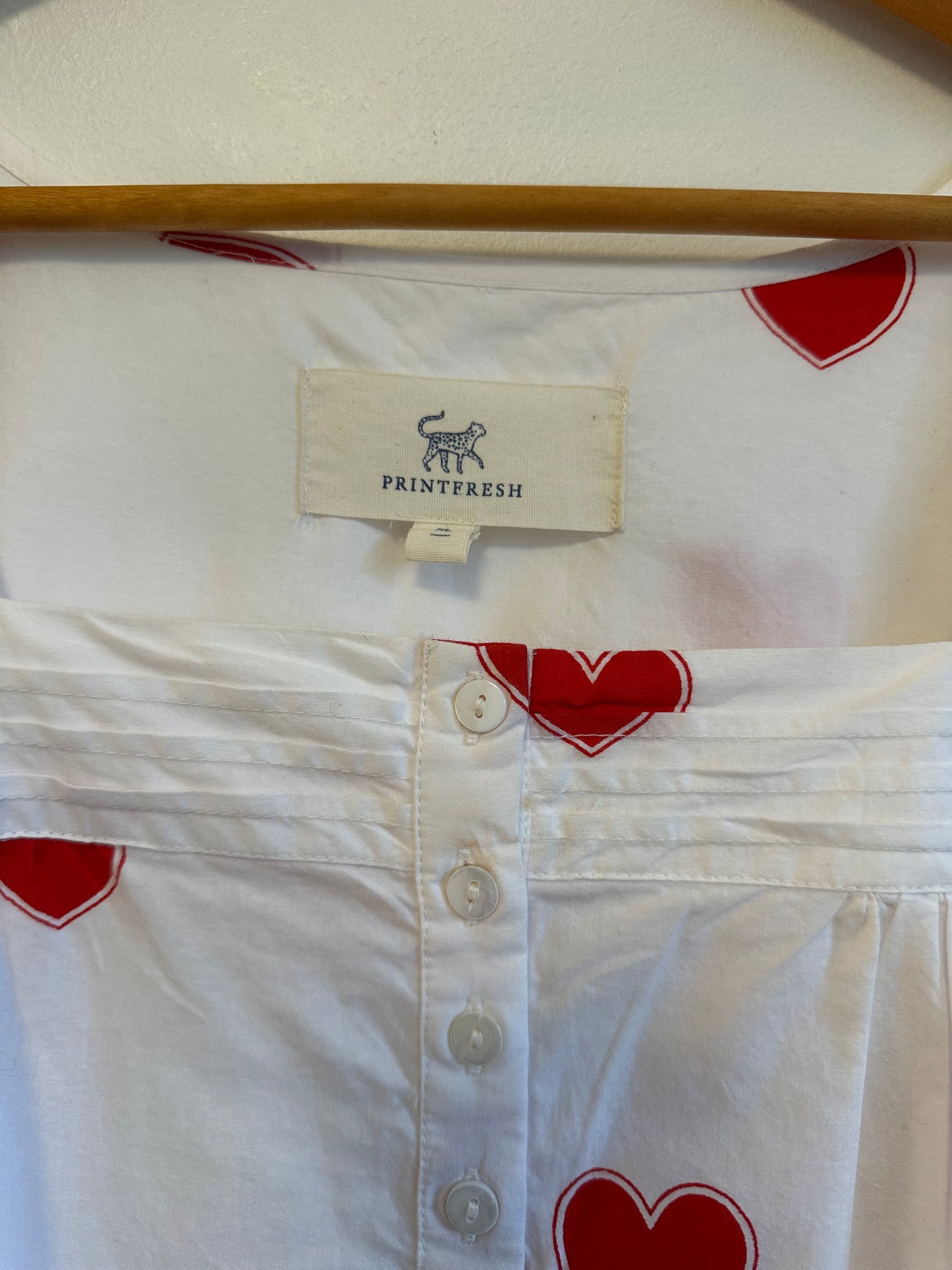 NWT Printfresh Pintuck Short Pajama Set in Queen of Hearts | Size XL