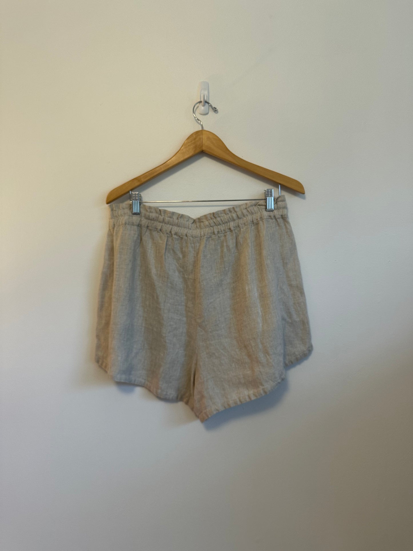 NWT Faherty Laguna Linen Pull On Shorts in Flax | Size Large