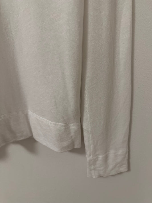 James Perse Vintage French Terry Relaxed Sweatshirt in White | Size 2