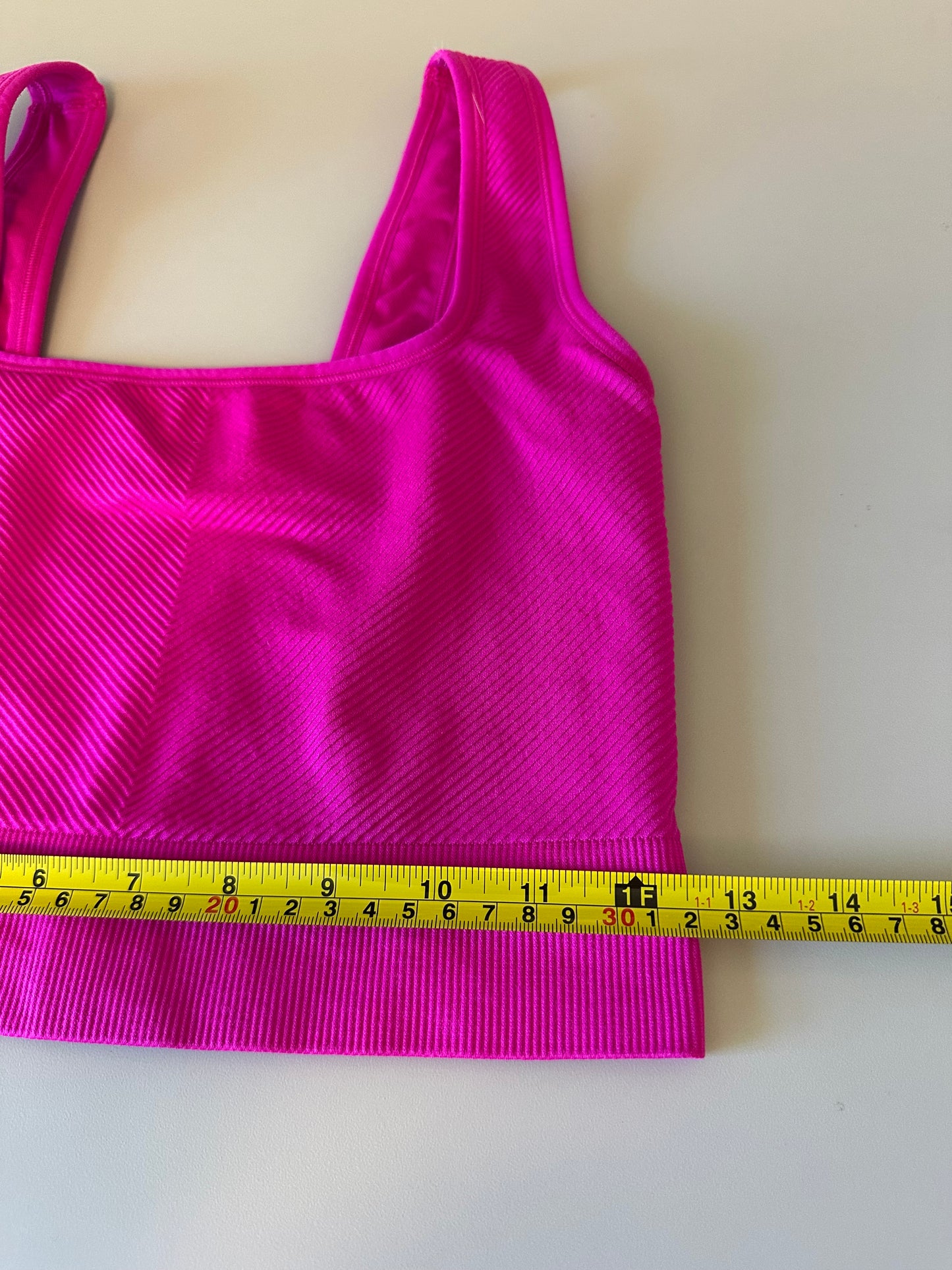 All in Motion Hot Pink Ribbed Sports Bra