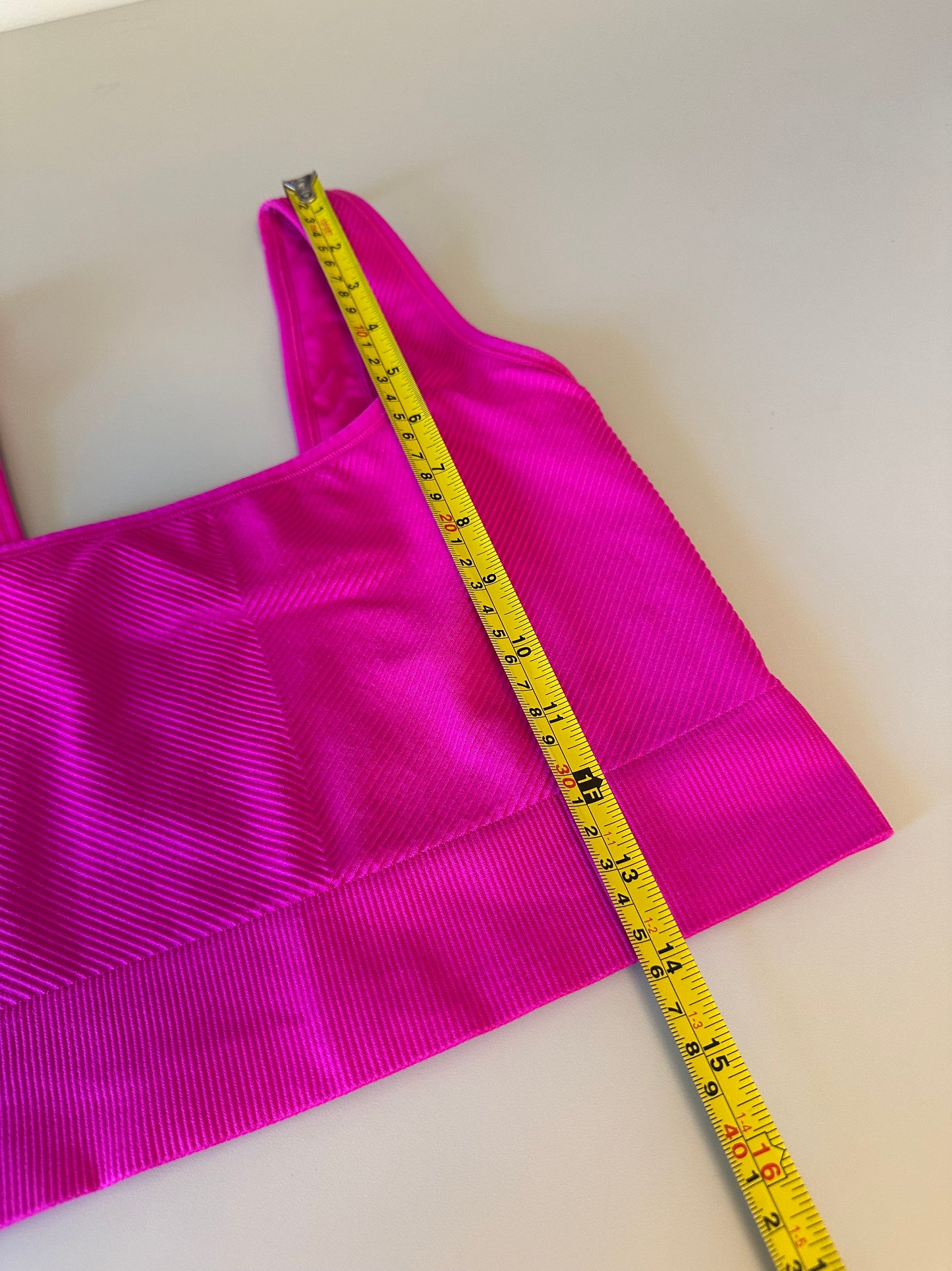All in Motion Hot Pink Ribbed Sports Bra