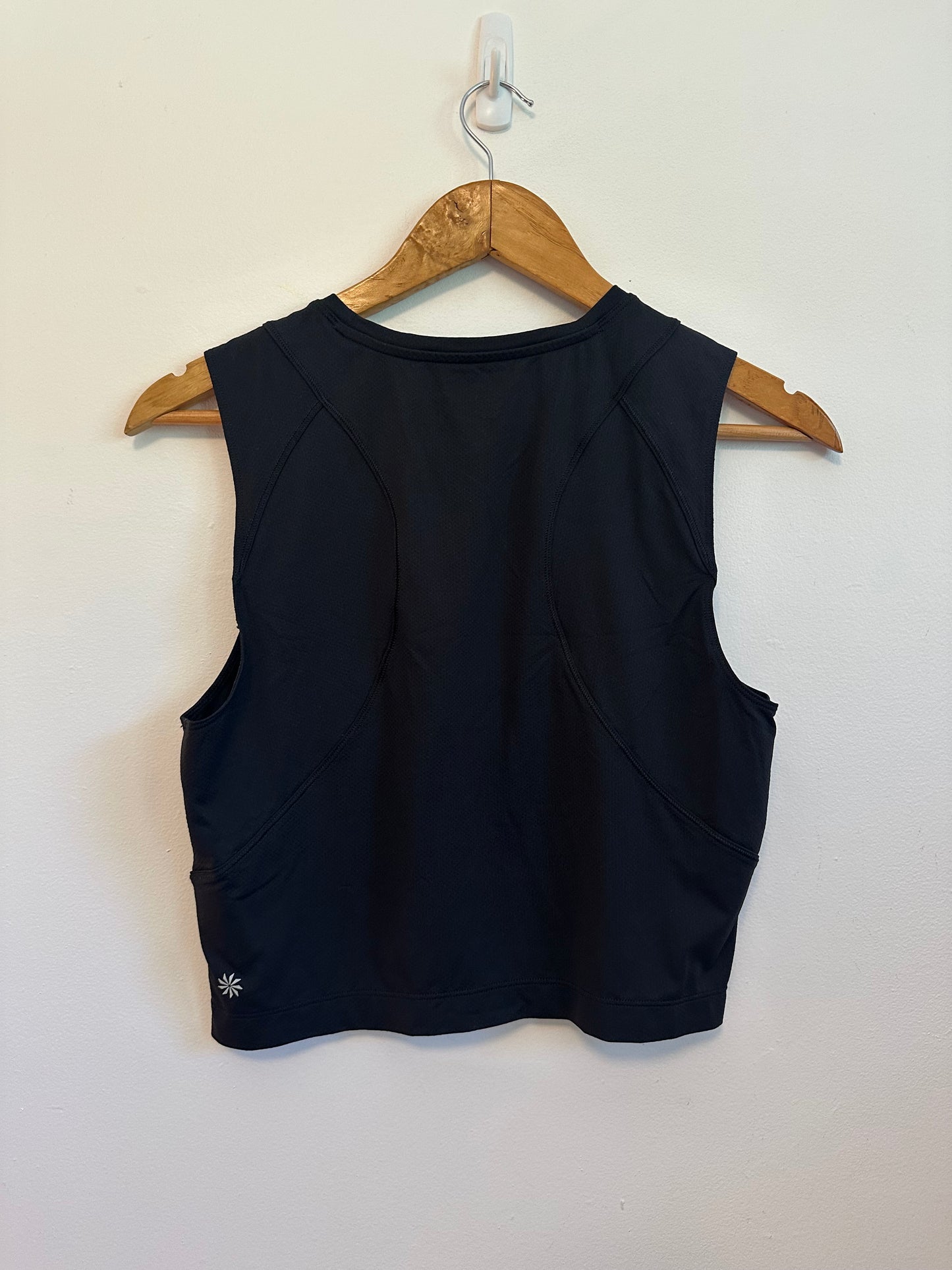 Athleta Cropped Black Tank Top | Size Large