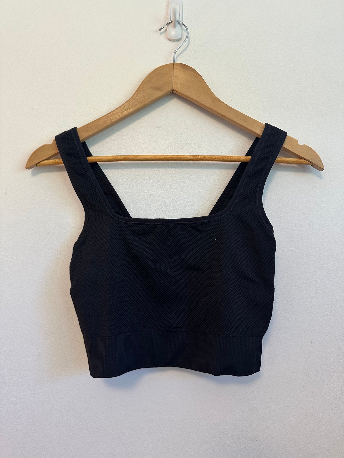 All in Motion Ribbed Black Sports Bra