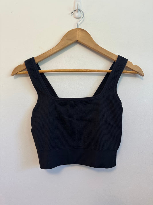 All in Motion Ribbed Black Sports Bra