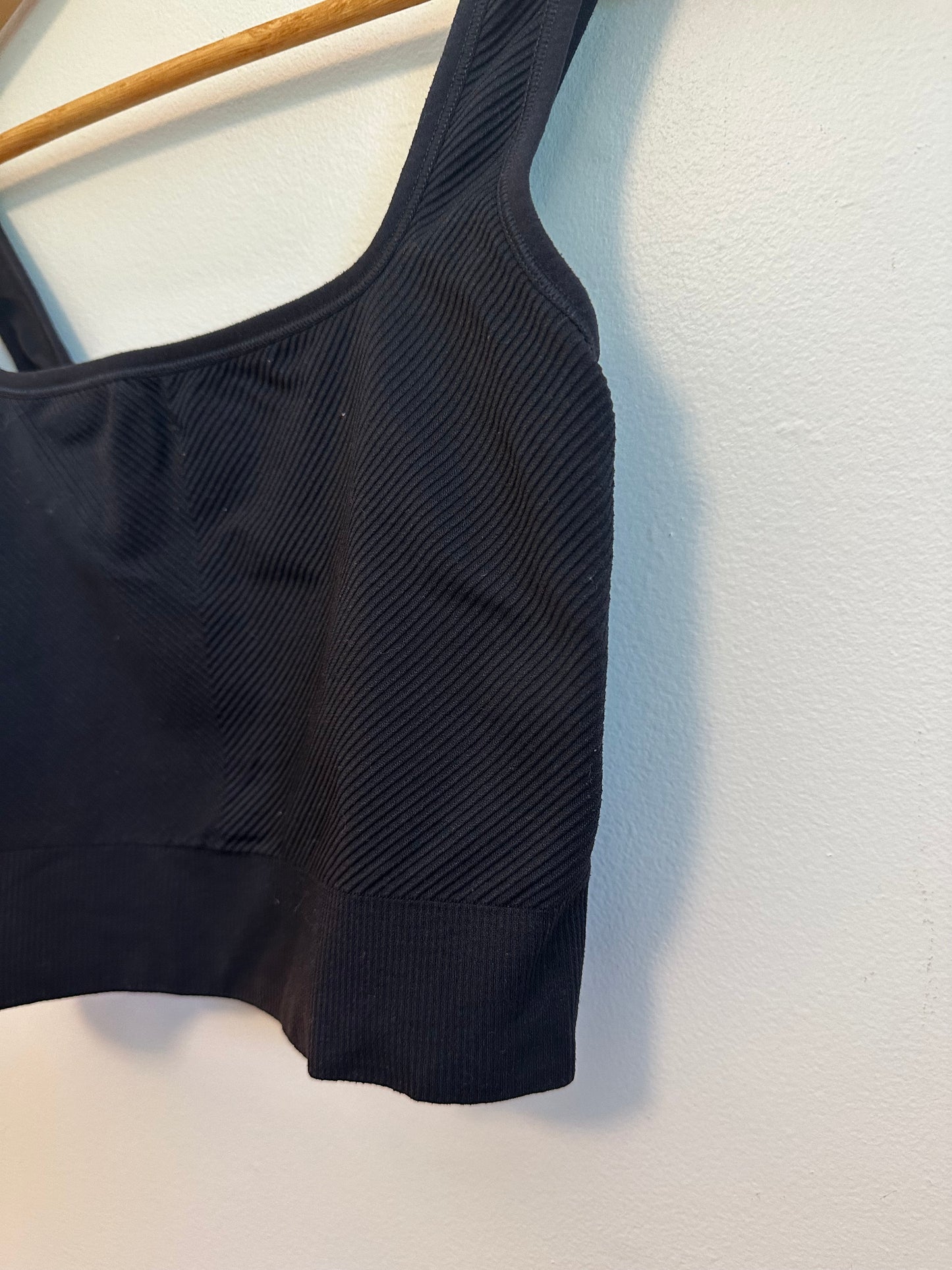 All in Motion Ribbed Black Sports Bra