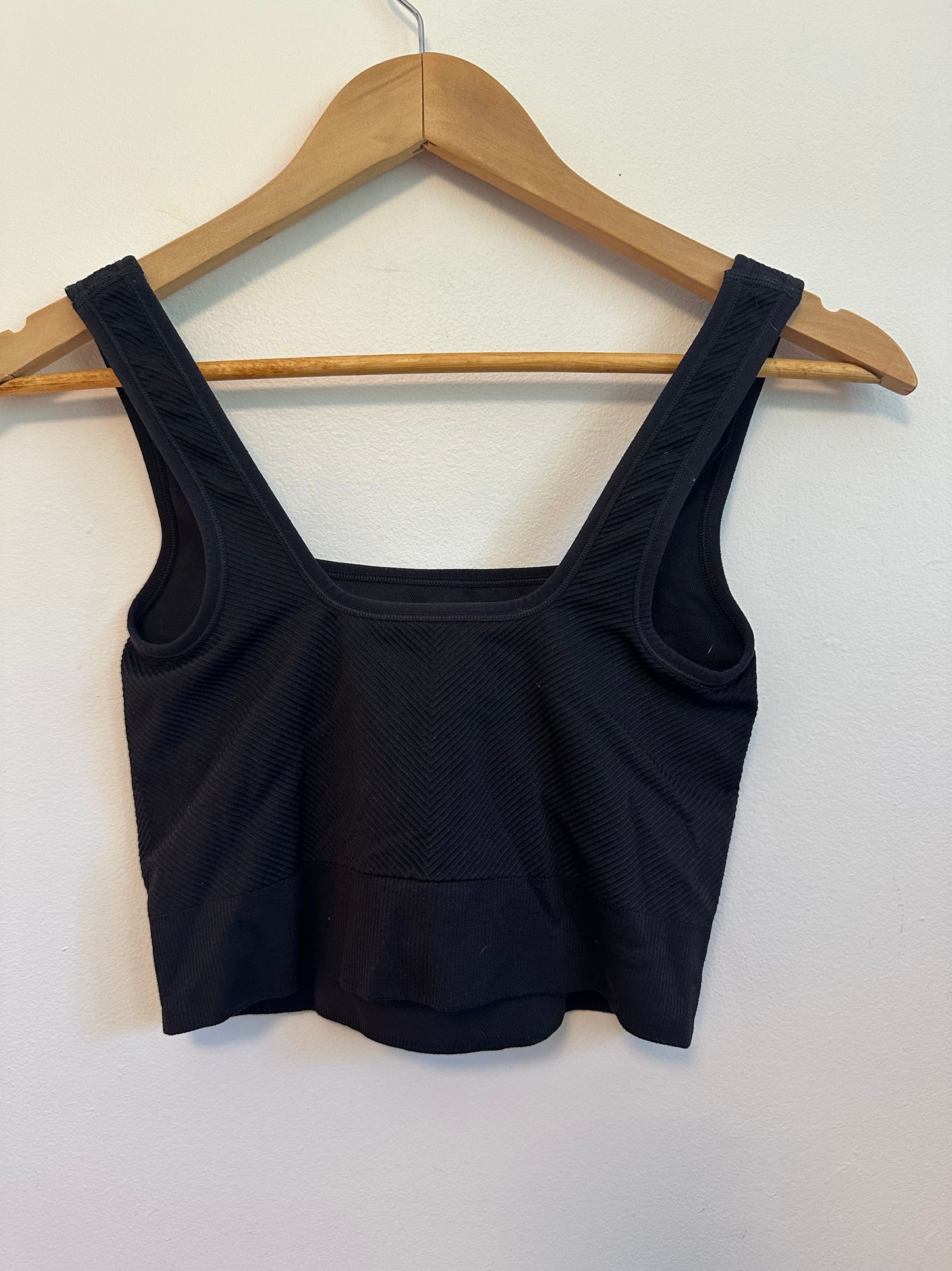 All in Motion Ribbed Black Sports Bra