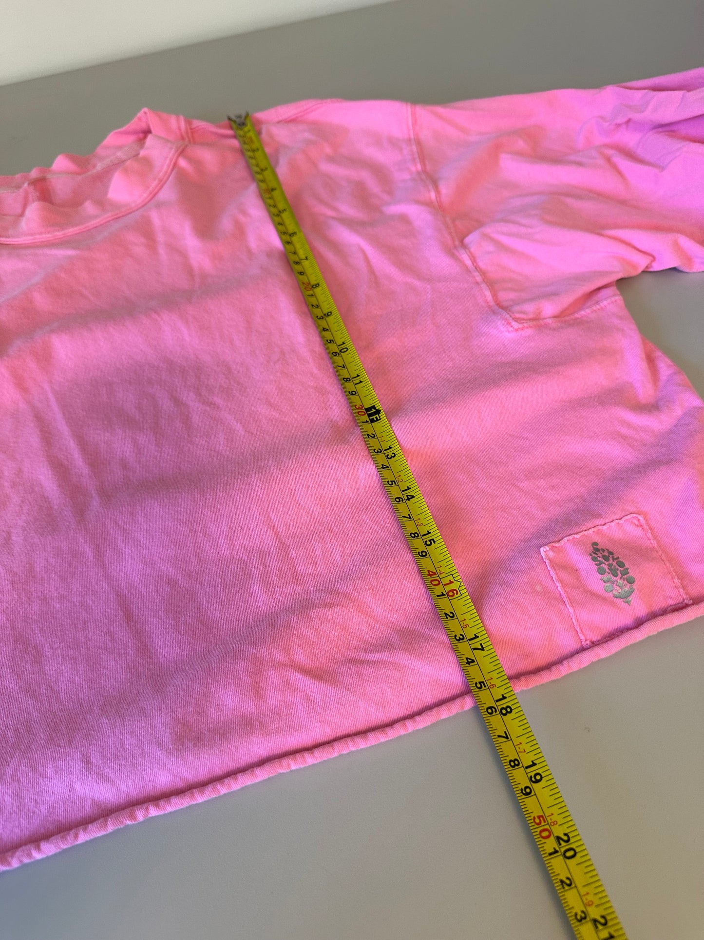 FP Movement by Free People Hot Pink Cropped Long Sleeve T-Shirt | Size Small