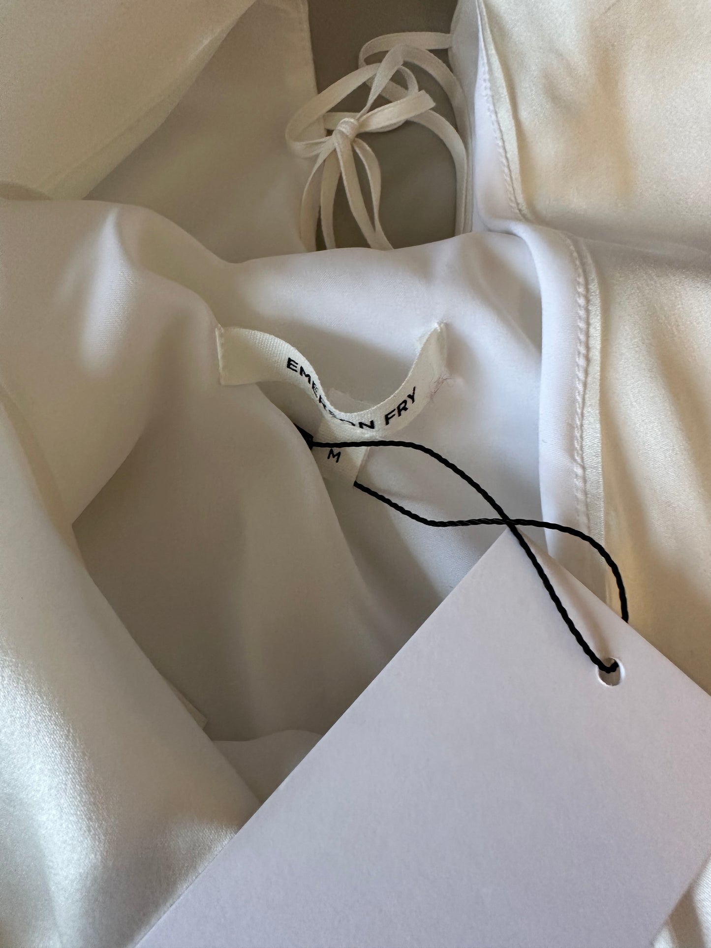 NWT Emerson Fry V Top in Ivory Silk | Size Medium
