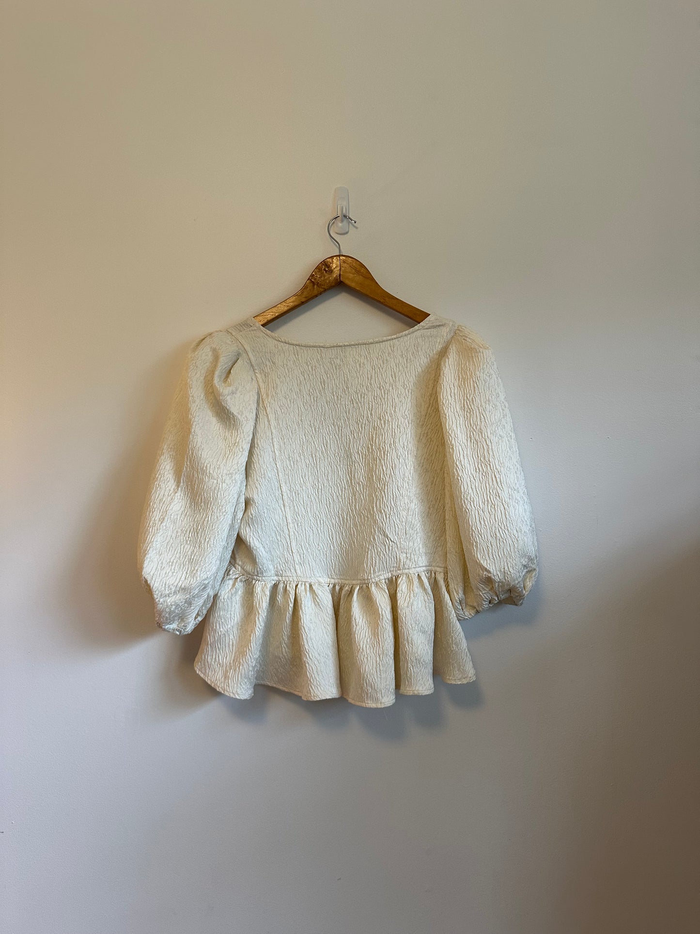 NWT Free People Pamela Bow Top in Ivory | Size Medium