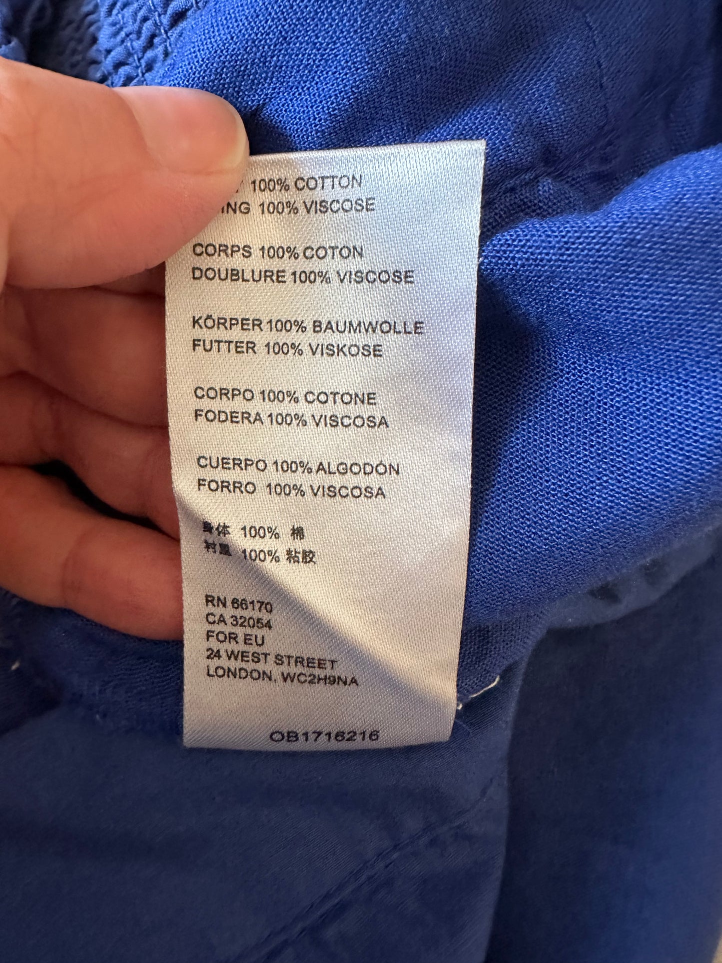 NWT Free People Ashley Seamed Cotton Tank Top in Mazarine Blue | Size XL