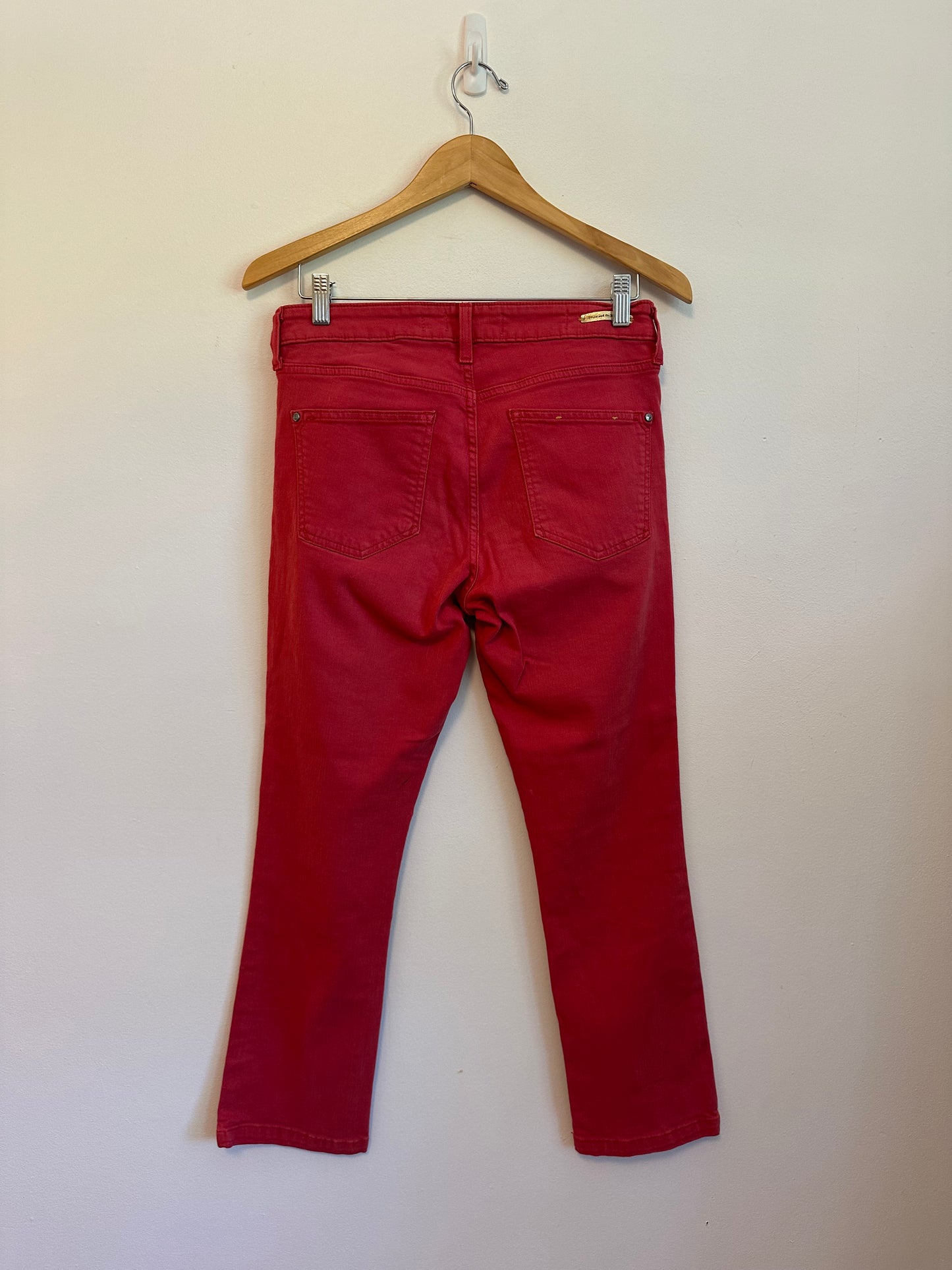 Pilcro and The Letterpress Washed Red Mid Rise Jeans | Size 29