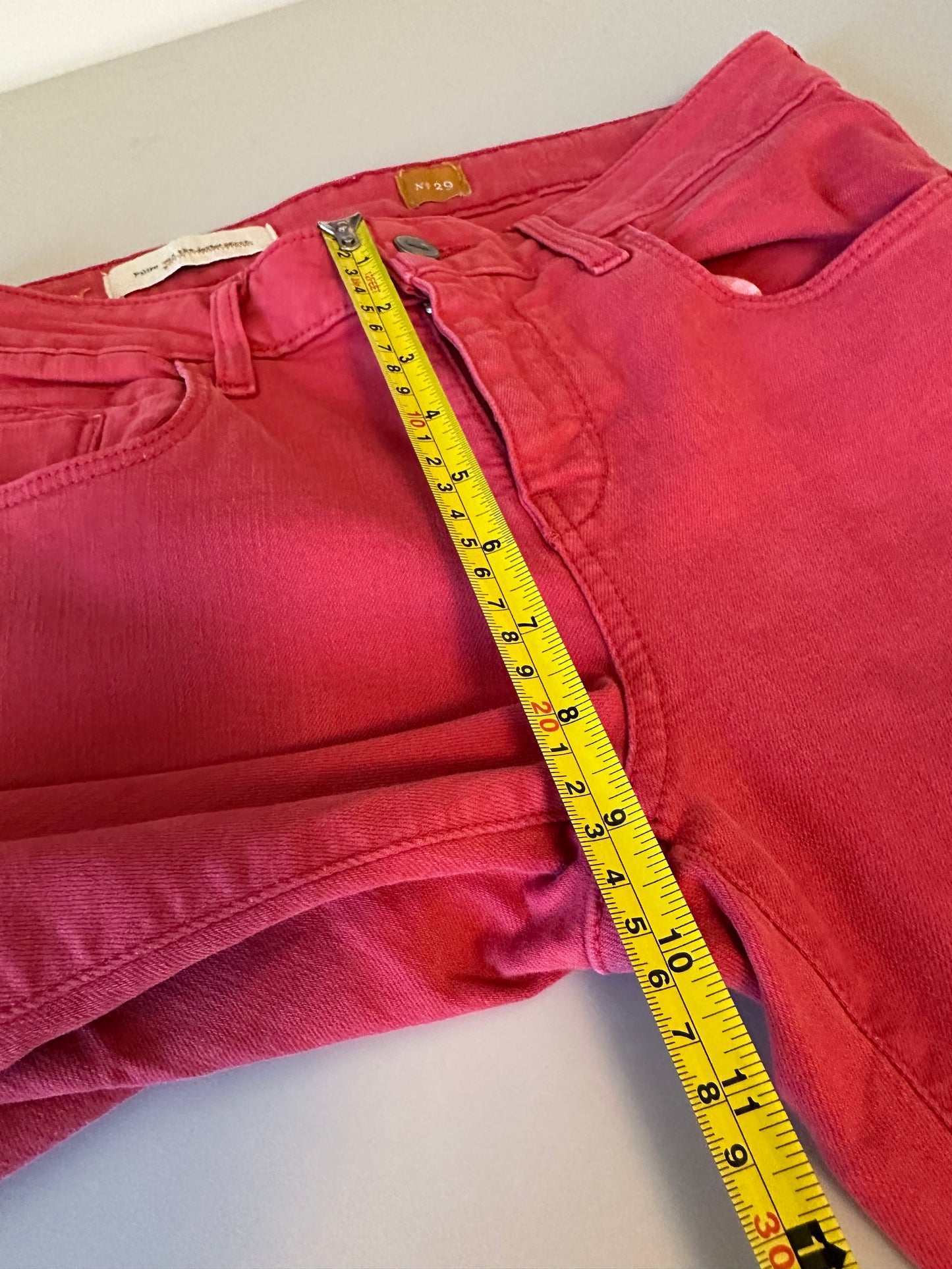 Pilcro and The Letterpress Washed Red Mid Rise Jeans | Size 29