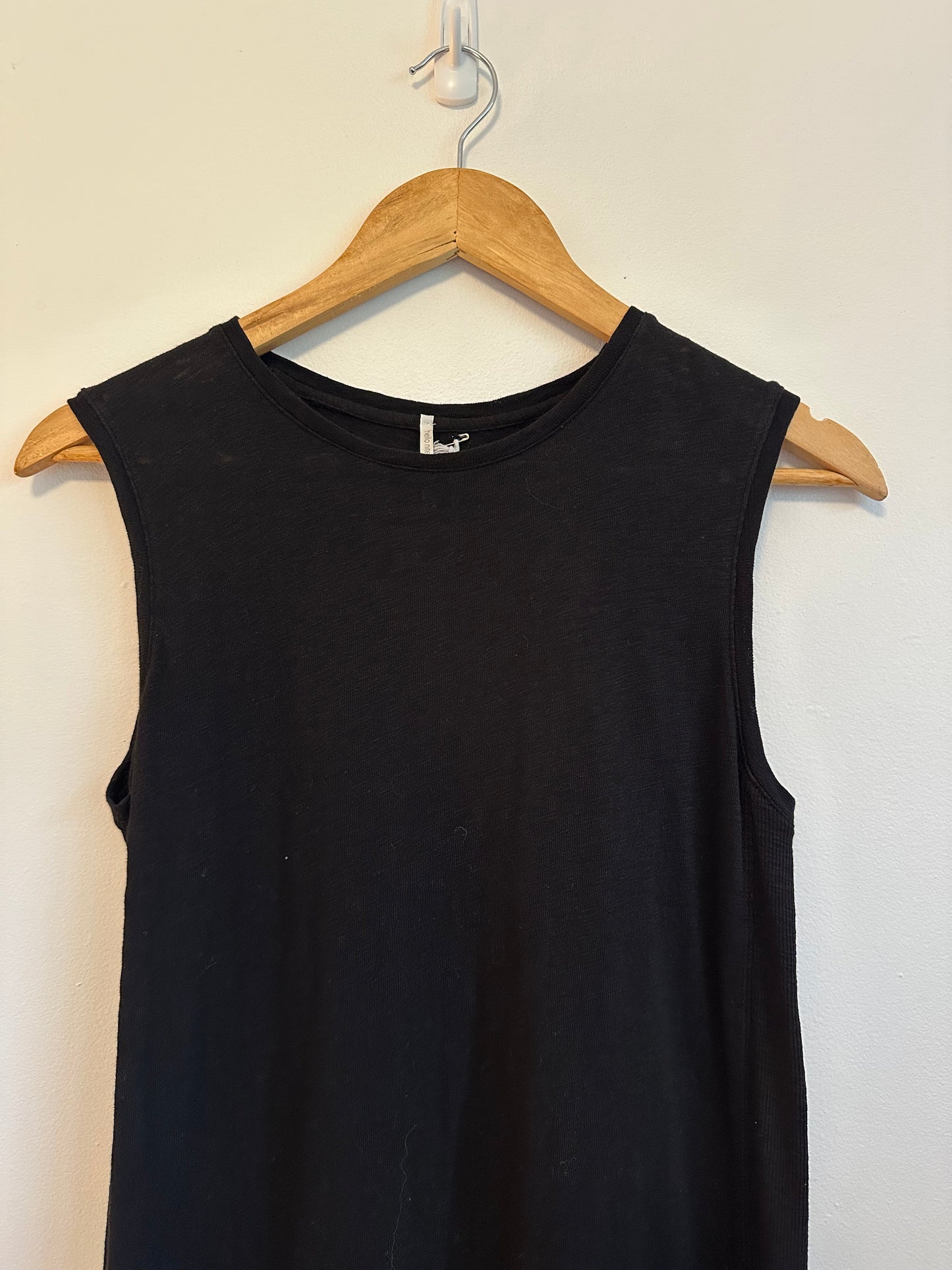 NWT Hello Nite Asa Little Black Cotton T-Shirt Dress in Black | Size XS