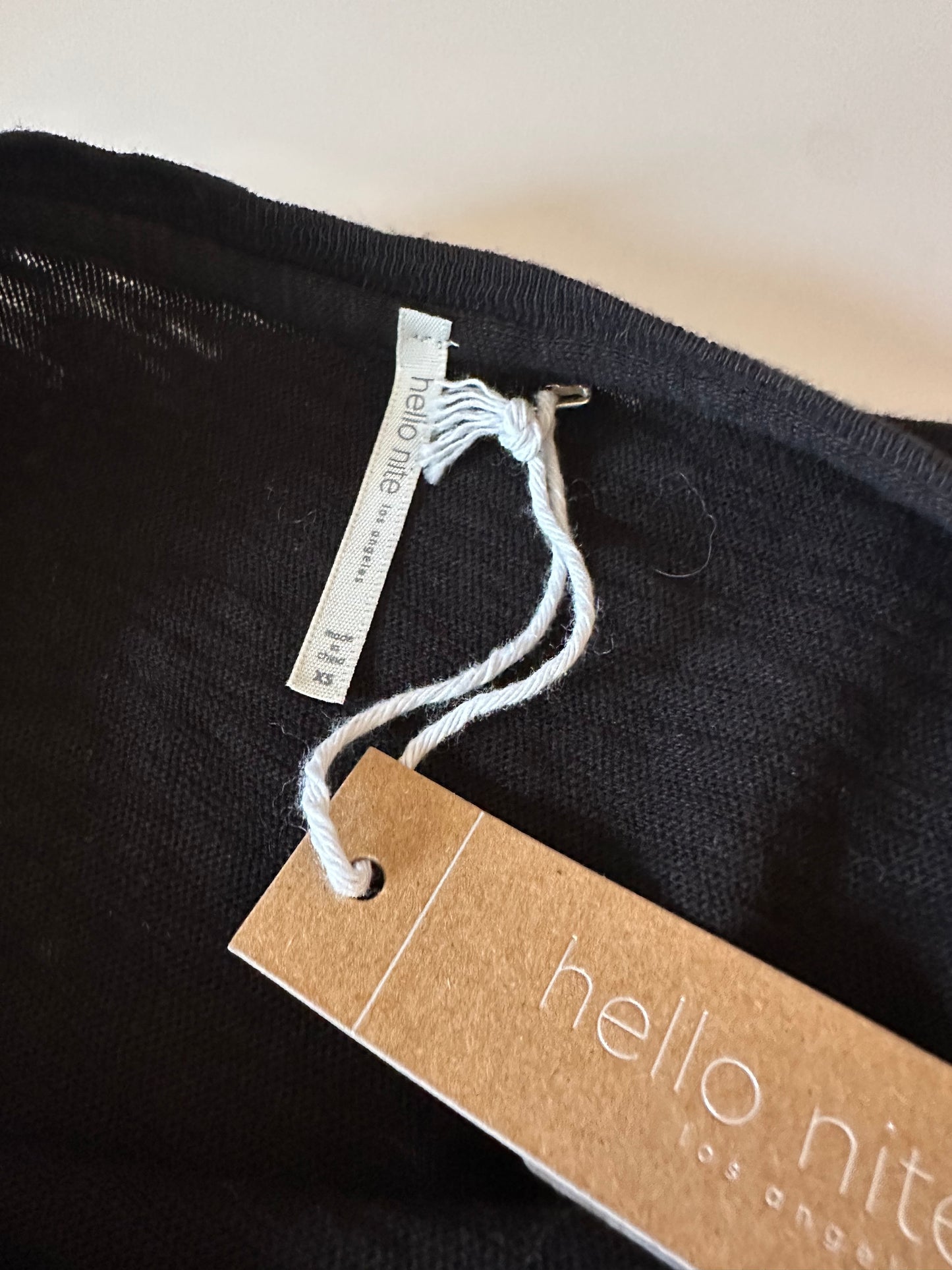 NWT Hello Nite Asa Little Black Cotton T-Shirt Dress in Black | Size XS