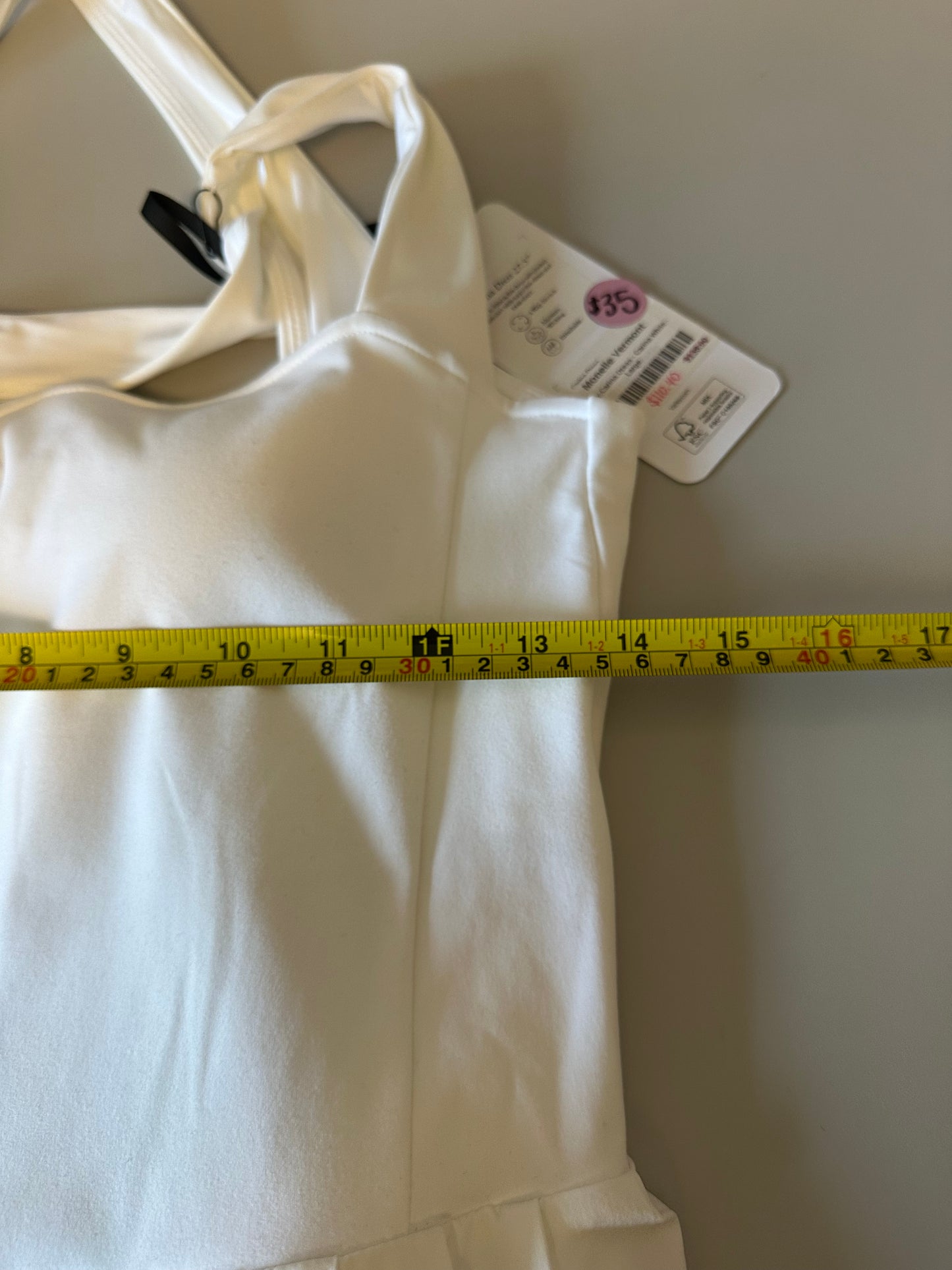 NWT Varley Carina Athletic Dress in White | Size Large