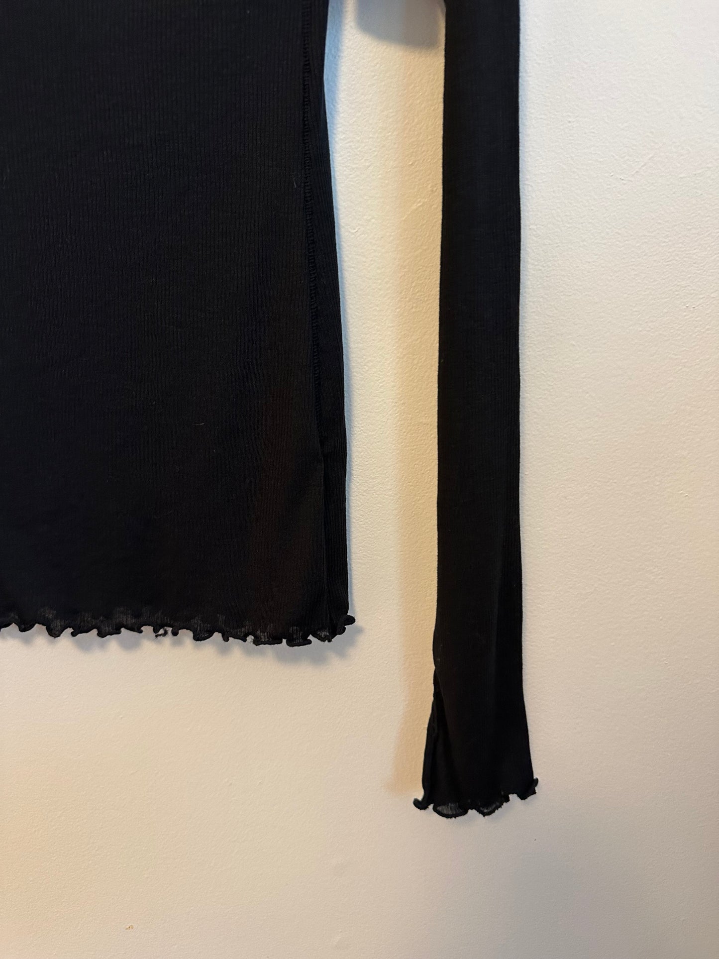 NWT Free People Close to Home Layering Ribbed Turtleneck in Black | Size Medium