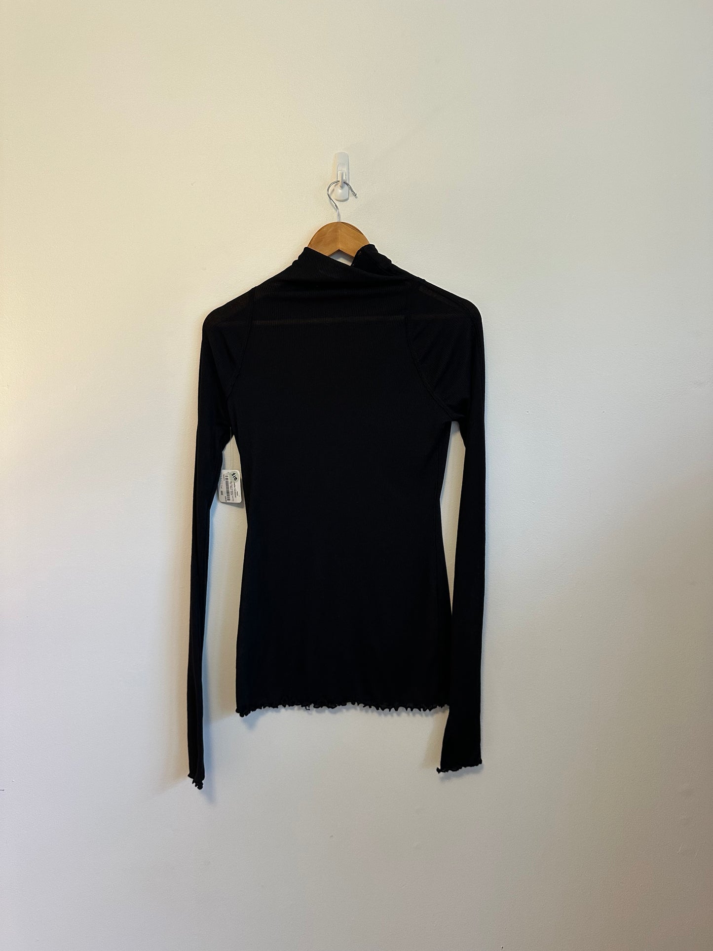 NWT Free People Close to Home Layering Ribbed Turtleneck in Black | Size Medium