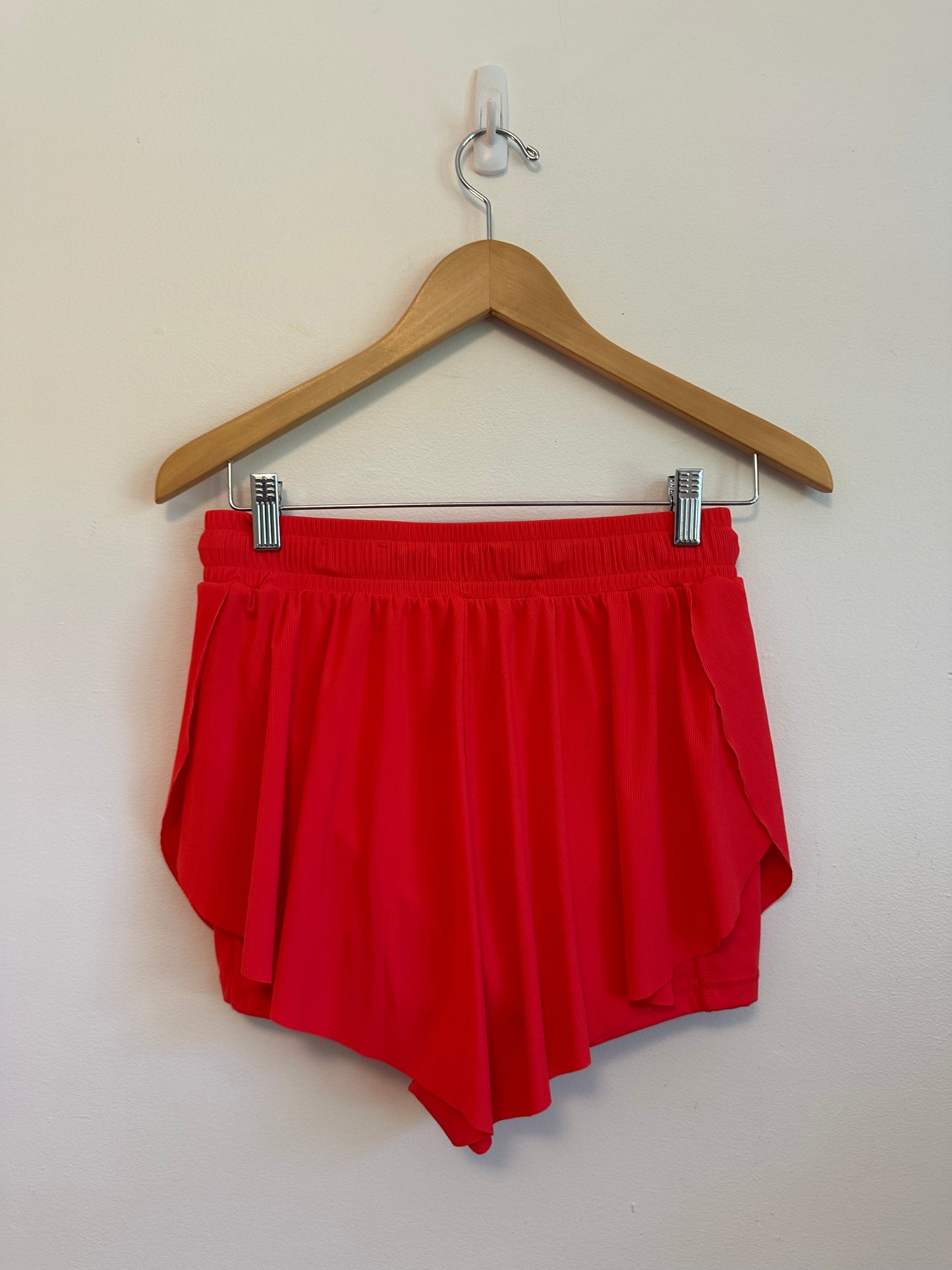 Joylab Mid-Rise Double Layer Flowy Run Shorts in Lolipop Red | Size Small