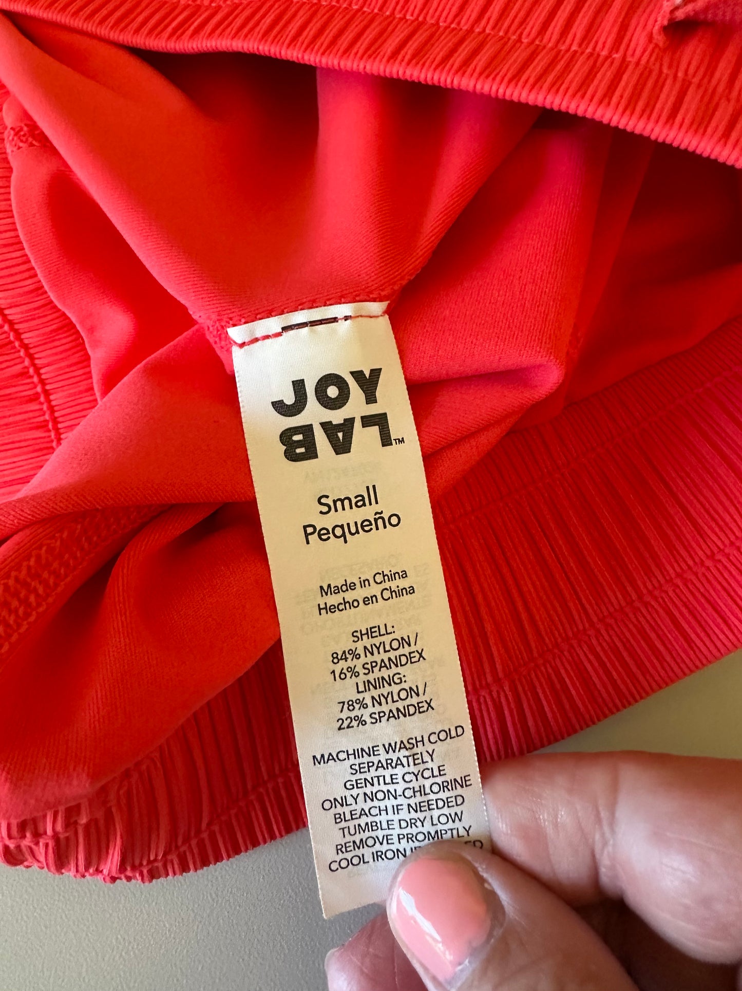 Joylab Mid-Rise Double Layer Flowy Run Shorts in Lolipop Red | Size Small