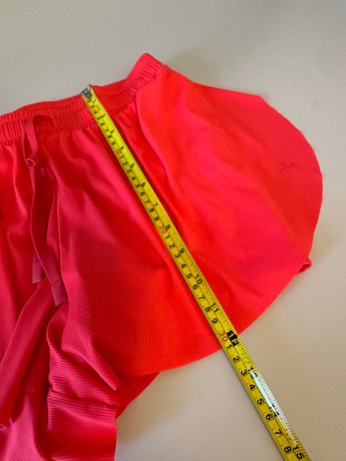 Joylab Mid-Rise Double Layer Flowy Run Shorts in Lolipop Red | Size Small