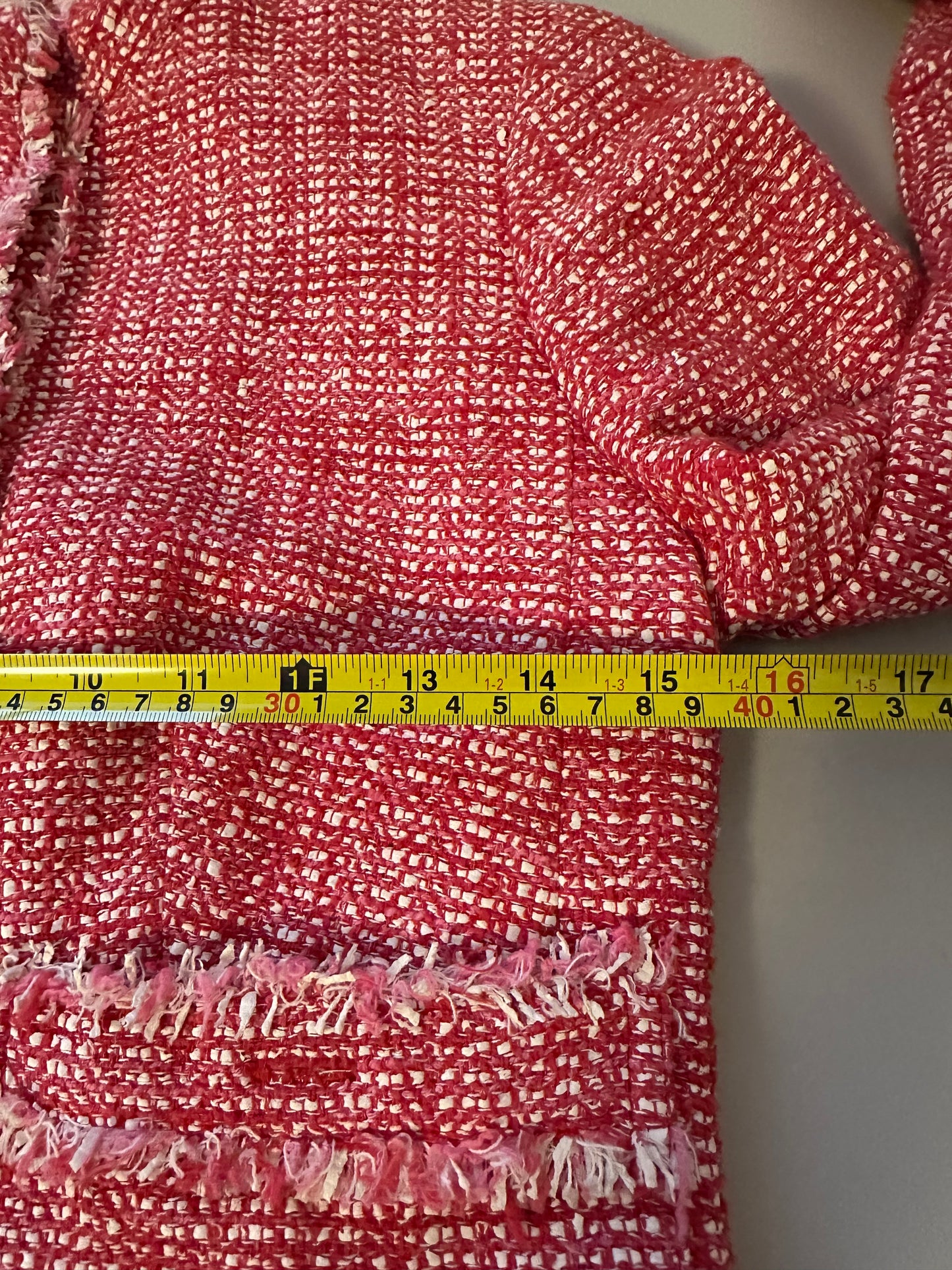Worth Pink Tweed Button Front Jacket | Size 0