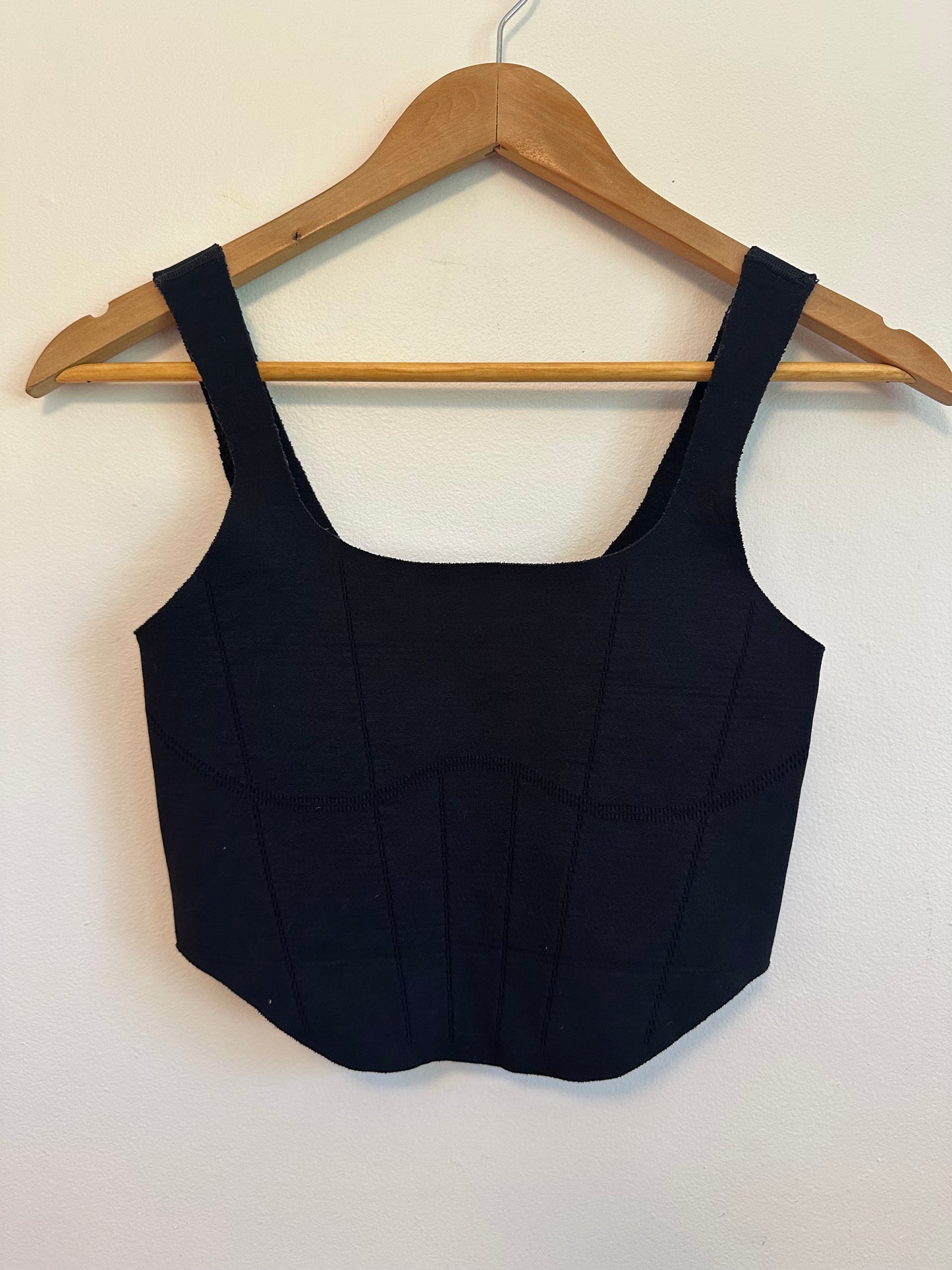 FP Movement by Free People Strong Core Corset Crop in Black | Size XS/S