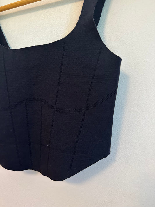 FP Movement by Free People Strong Core Corset Crop in Black | Size XS/S