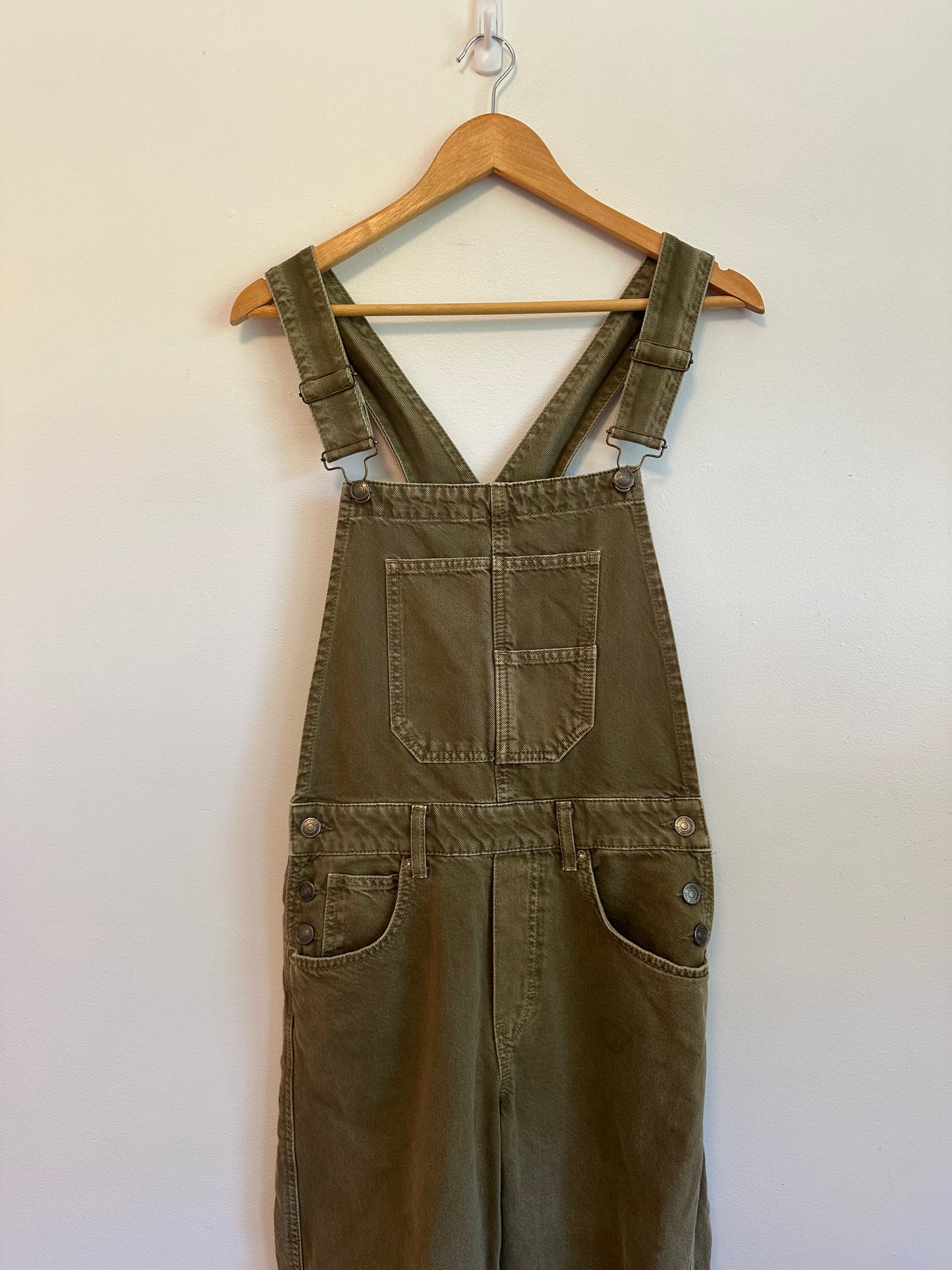 We The Free Good Luck Barrel Overalls in Weeping Willow | Size Small