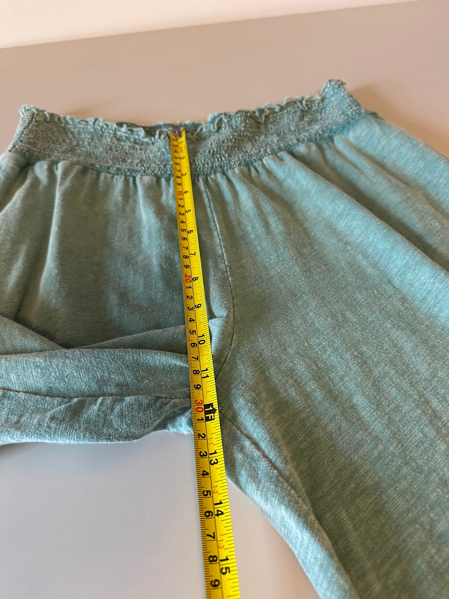 NWT Hello Nite Sea Moss Green Cotton Summer Pants | Size Large
