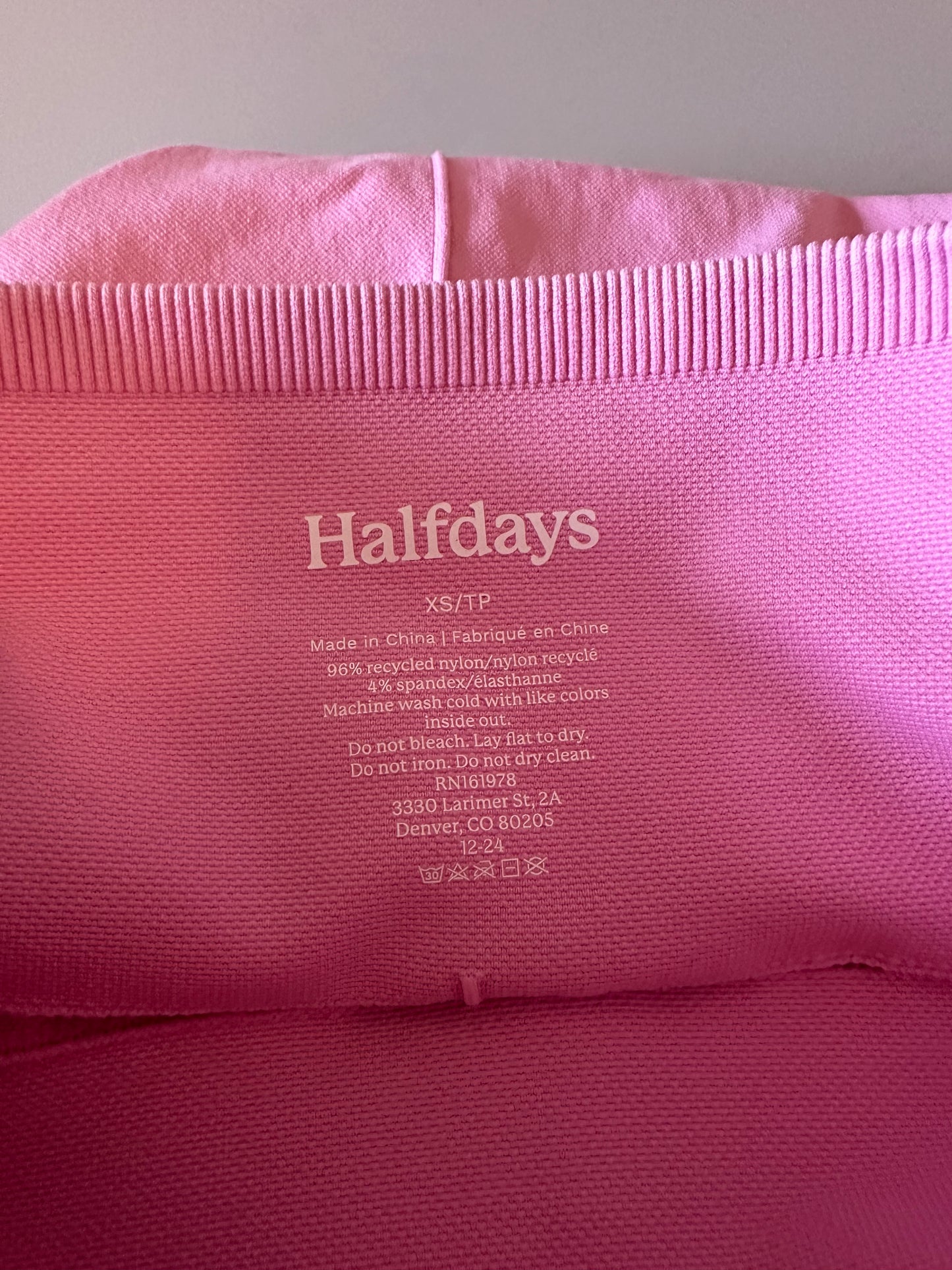 NWT Halfdays Sophia Seamless Leggings in Baby Pink | Size XS