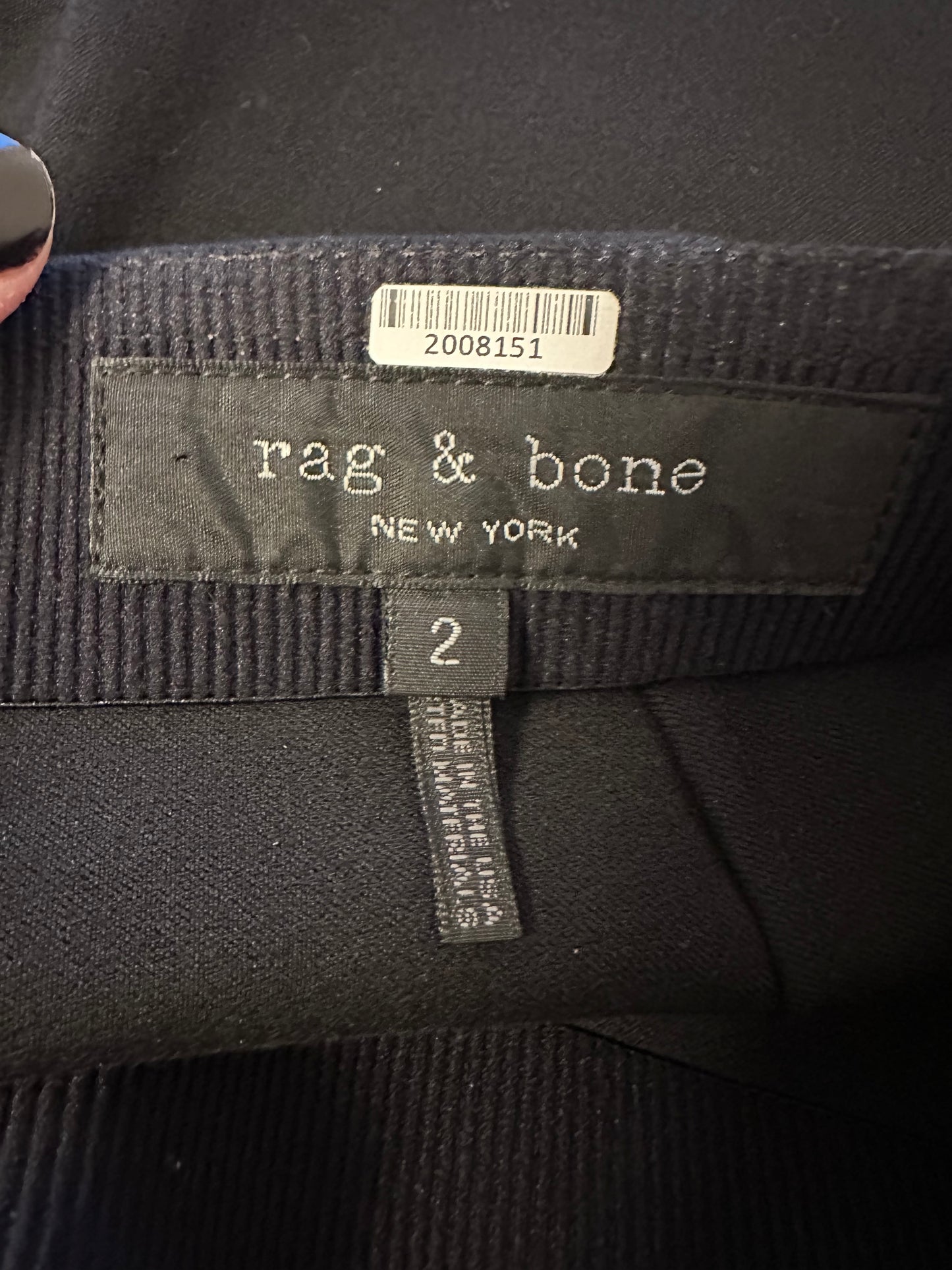 Rag & Bone Simone Black High Rise Skinny Pants | Size 2