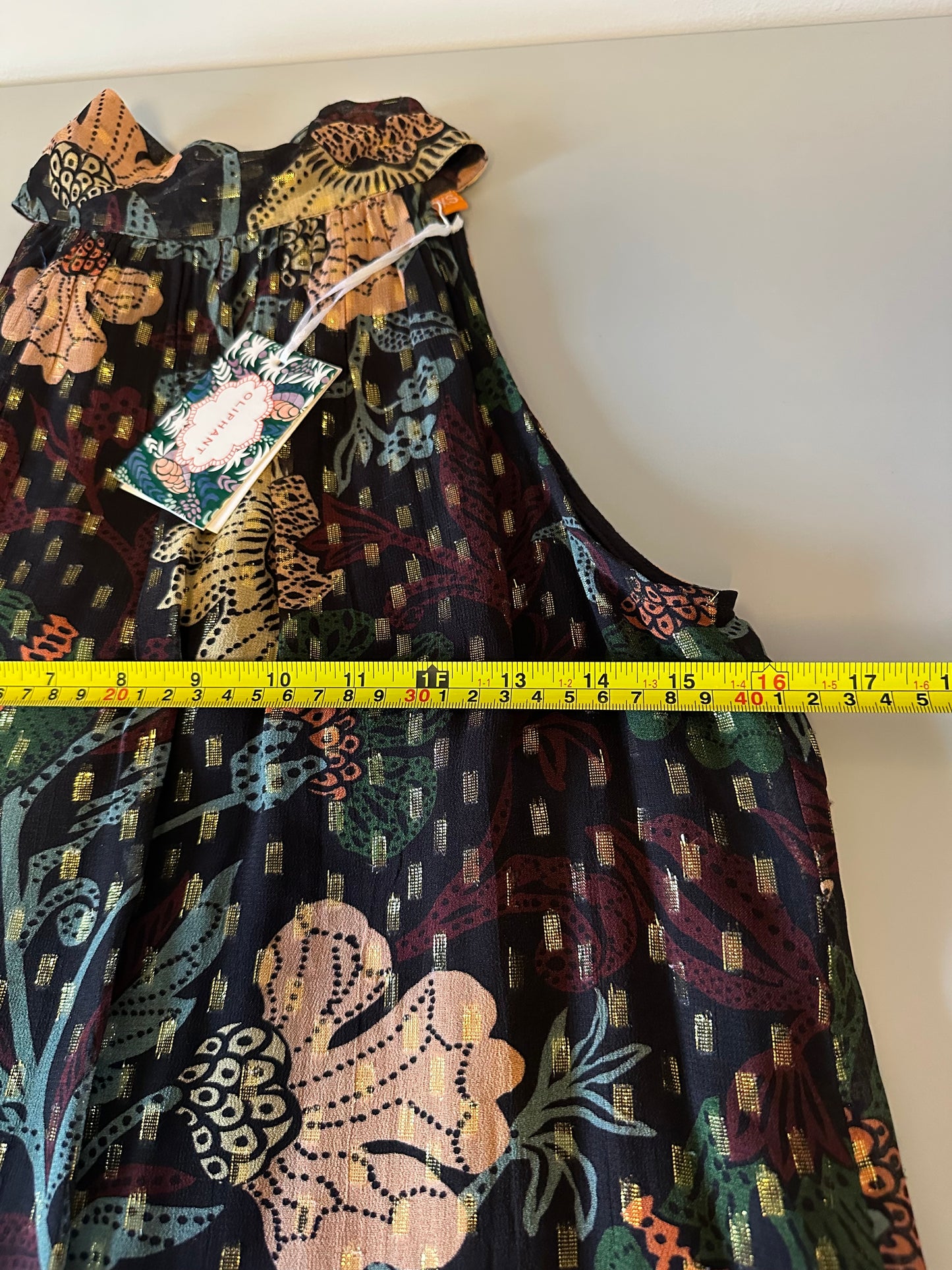 NWT Oliphant Sleeveless Tie Neck Top in Turin Wine | Size XS