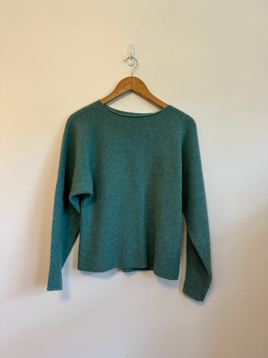 Vince Cashmere Rollneck Sweater in Teal Green | Size XS