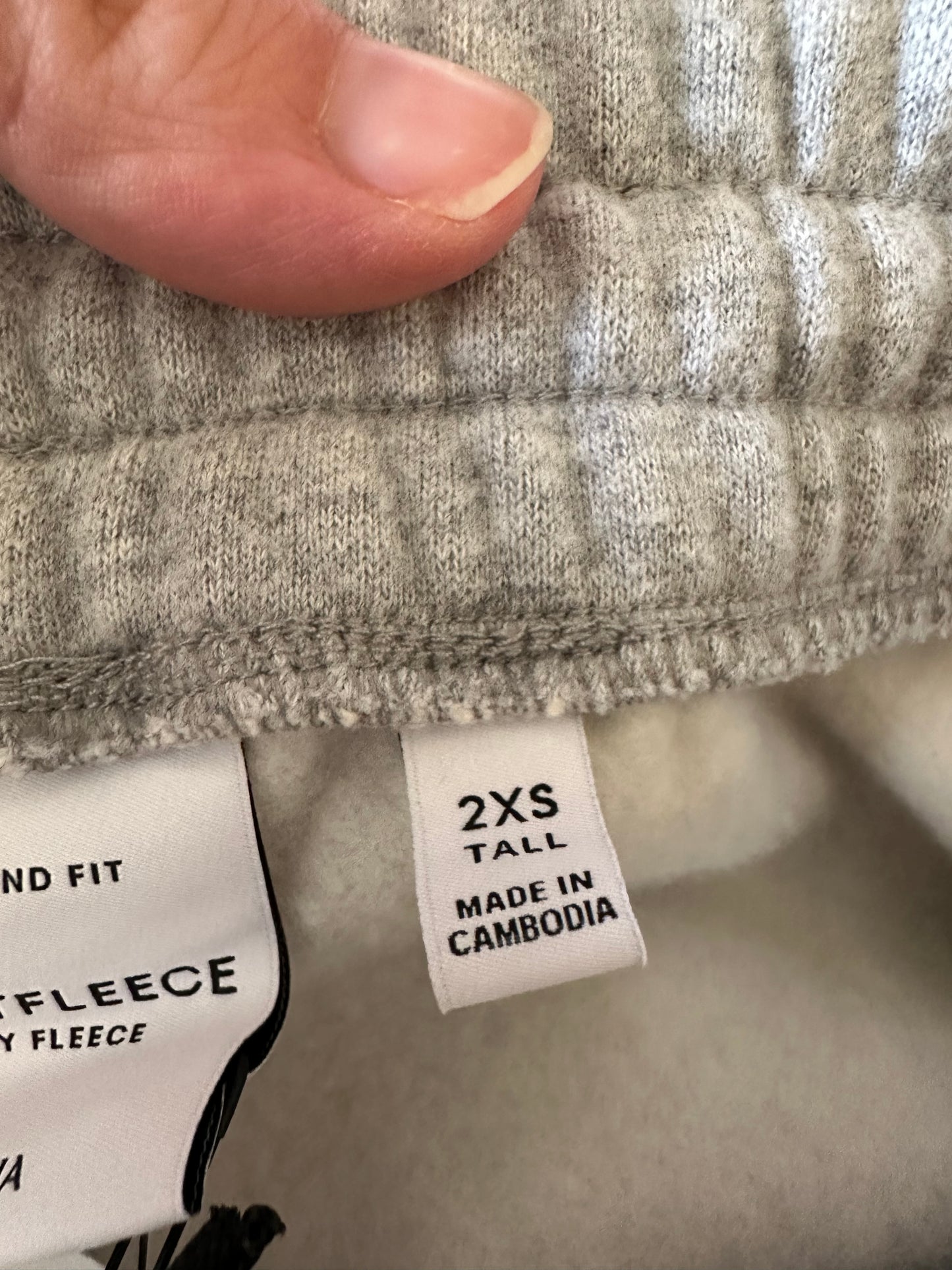 NWT Aritzia Sweatfleece Boyfriend Wide Sweatpant in Gray | Size 2XS Tall