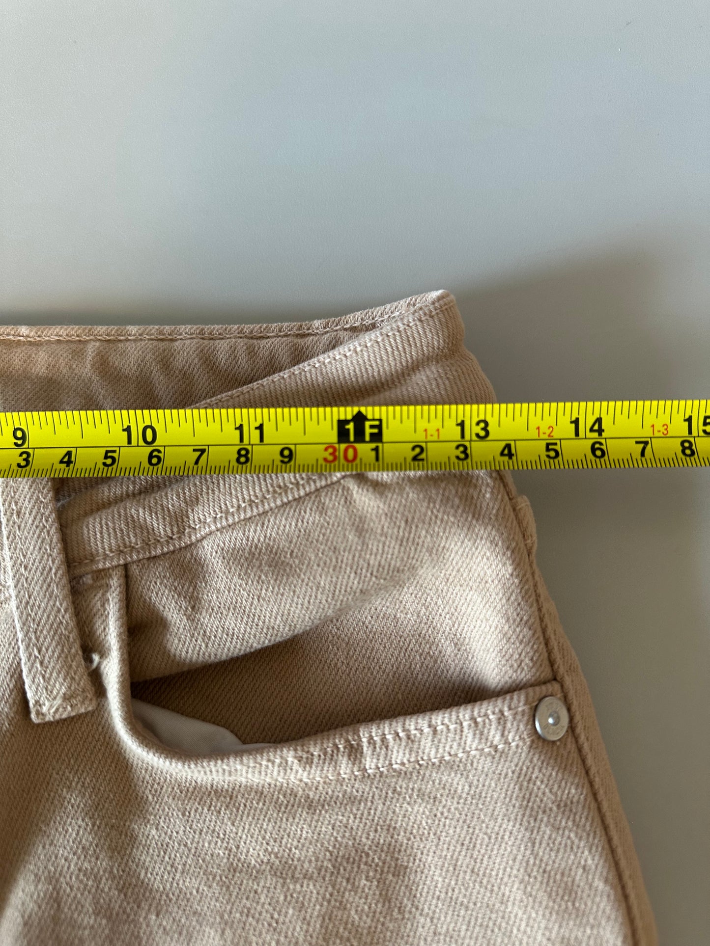 Just Black Denim Straight Leg Tan Jeans | Size 24