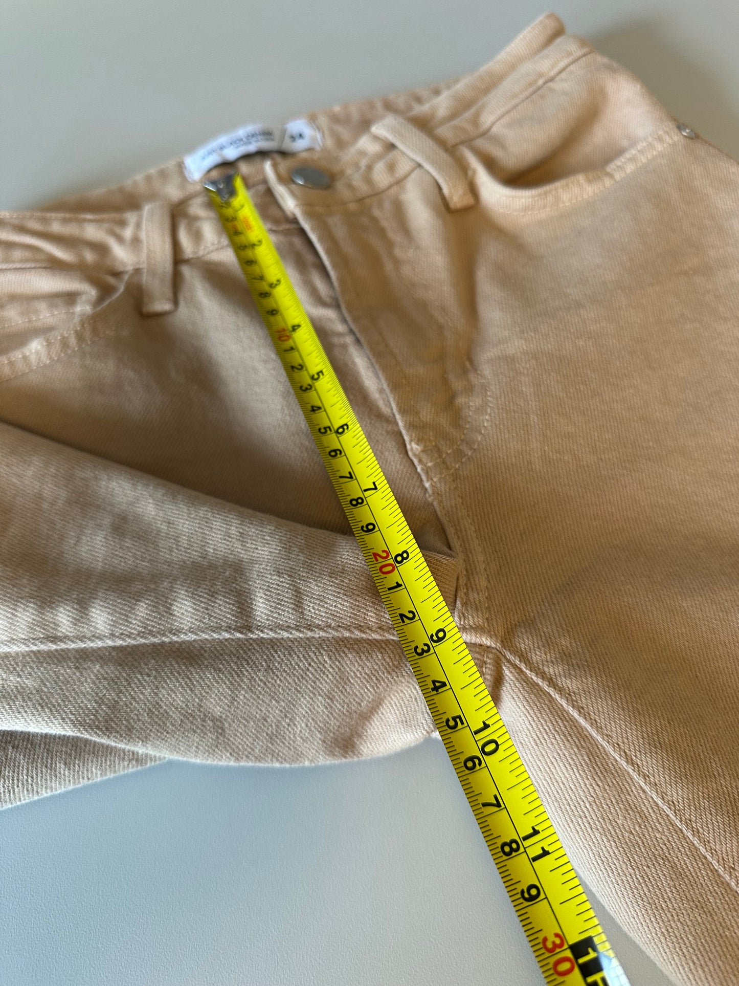 Just Black Denim Straight Leg Tan Jeans | Size 24